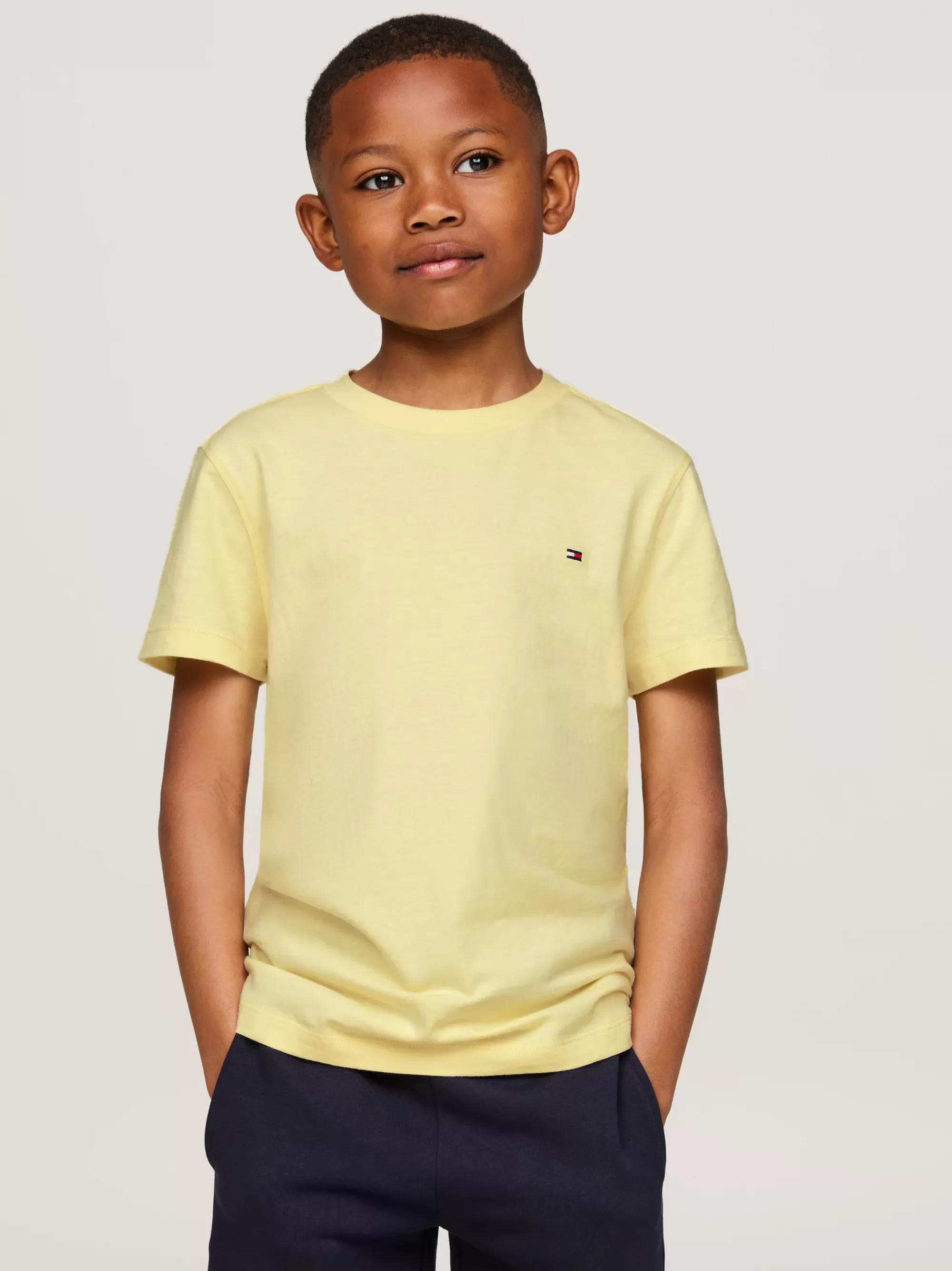 T-Shirts & Polo's*Tommy Hilfiger T-shirt Met Ronde Hals LEMON ZEST