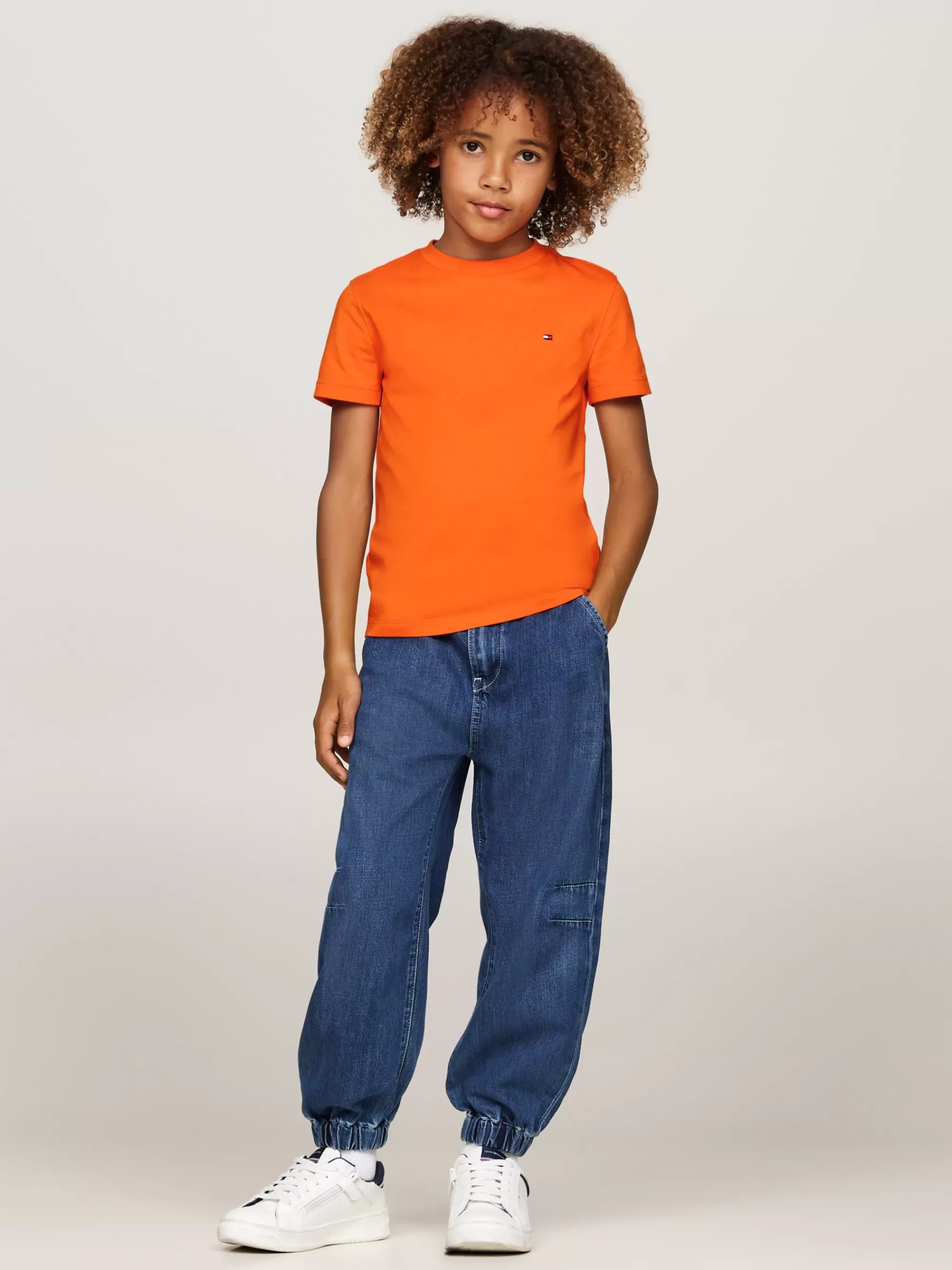 T-Shirts & Polo's*Tommy Hilfiger T-shirt Met Ronde Hals ORANGE THUNDER