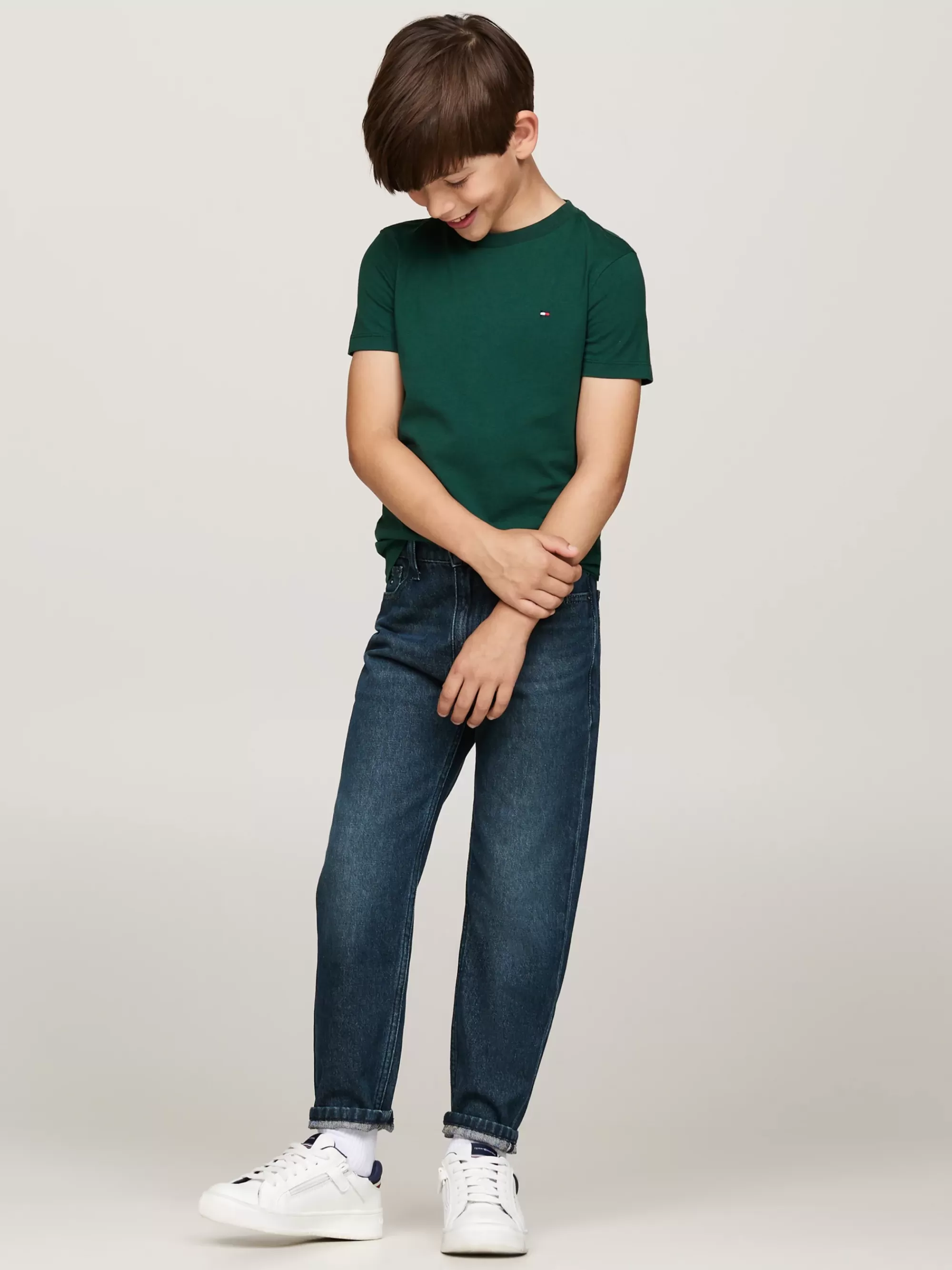 T-Shirts & Polo's*Tommy Hilfiger T-shirt Met Ronde Hals ORNAMENTAL GREEN