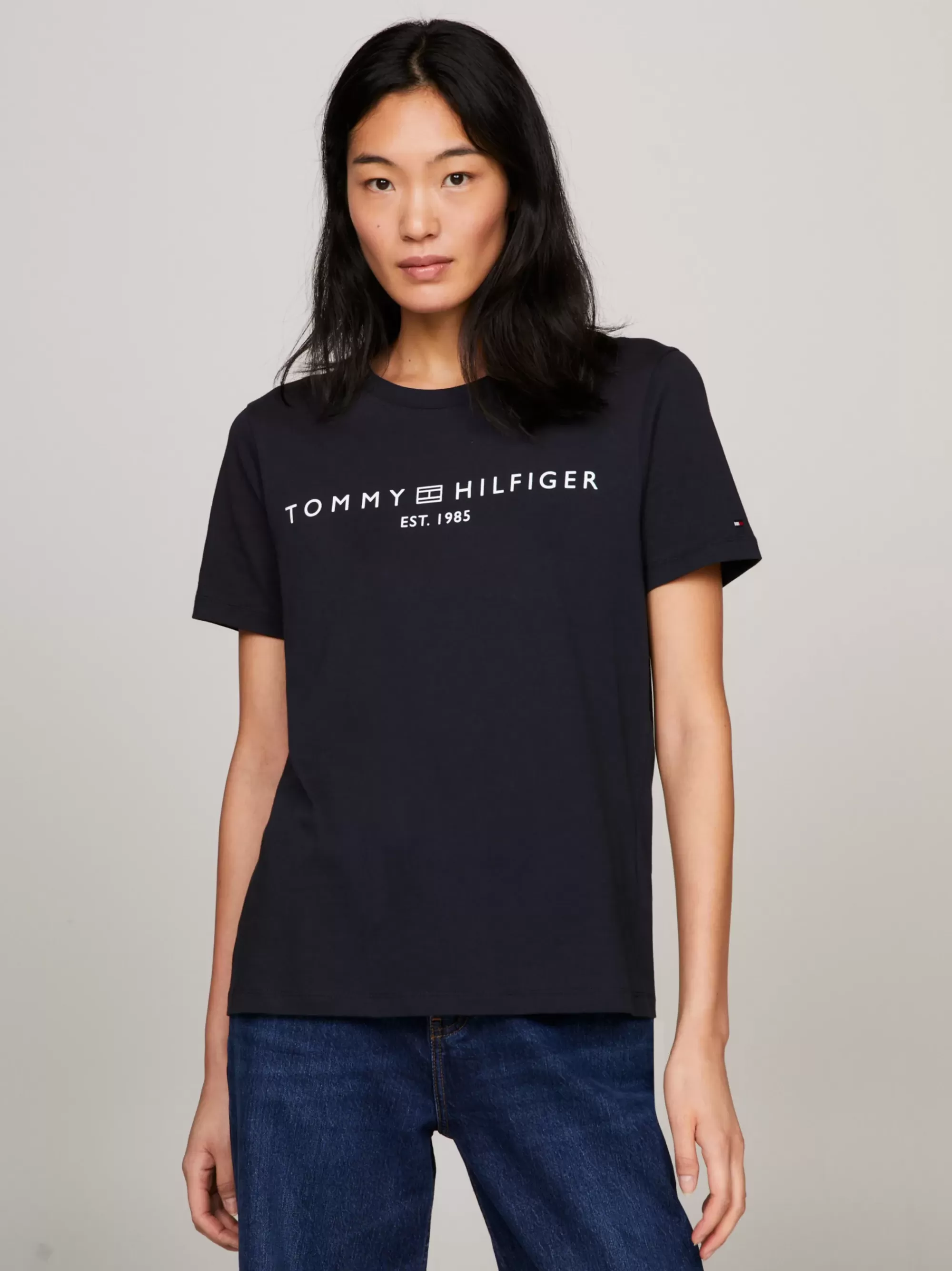T-Shirts*Tommy Hilfiger T-shirt Met Ronde Hals En Logo DESERT SKY