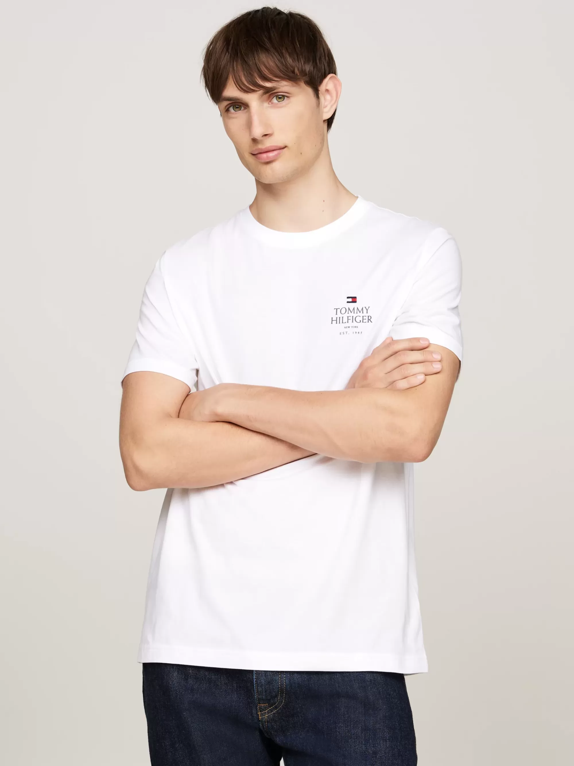 T-Shirts*Tommy Hilfiger T-shirt Met Ronde Hals En Logo WHITE