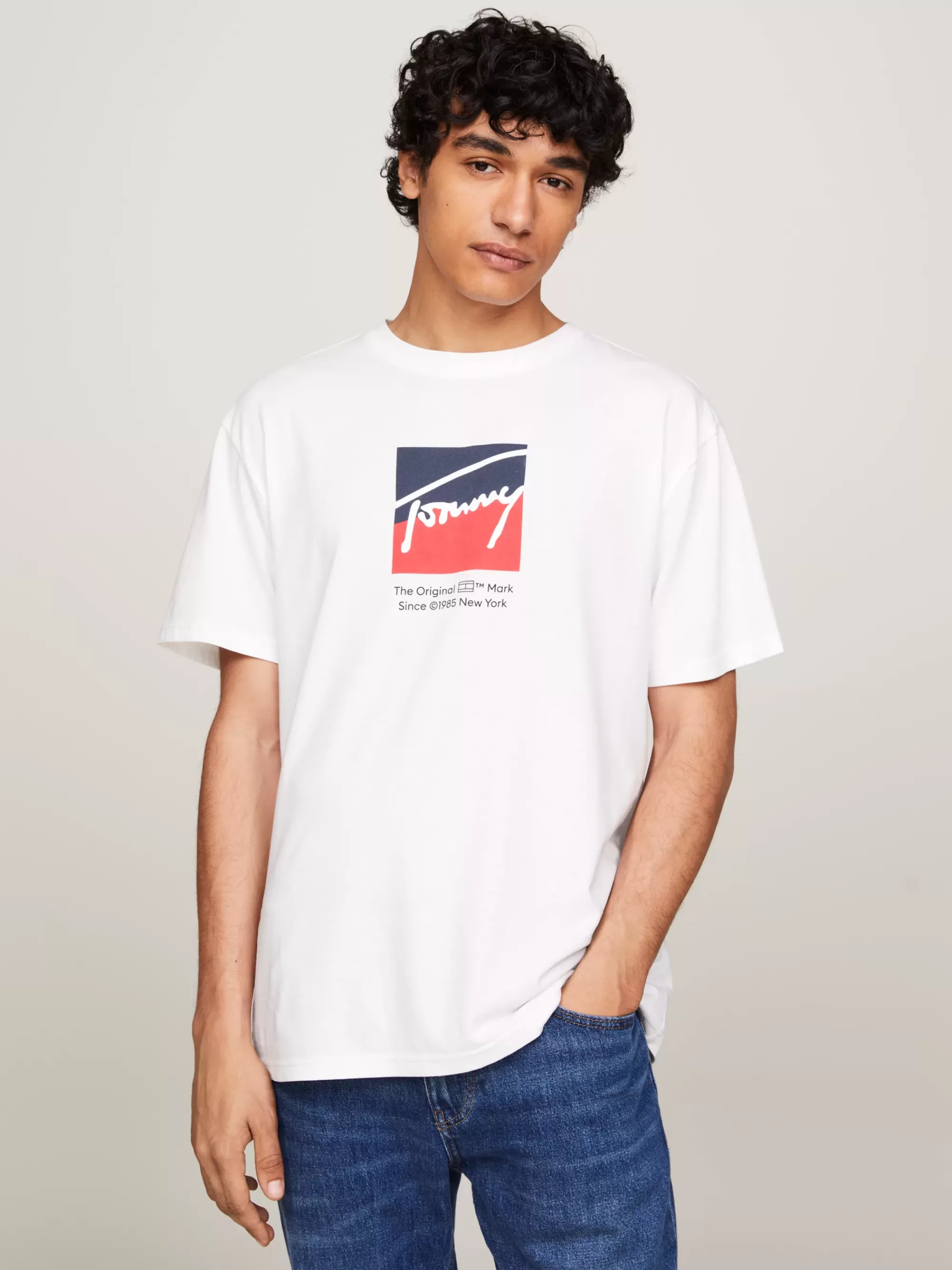 T-Shirts*Tommy Hilfiger T-shirt Met Ronde Hals En Logo WHITE