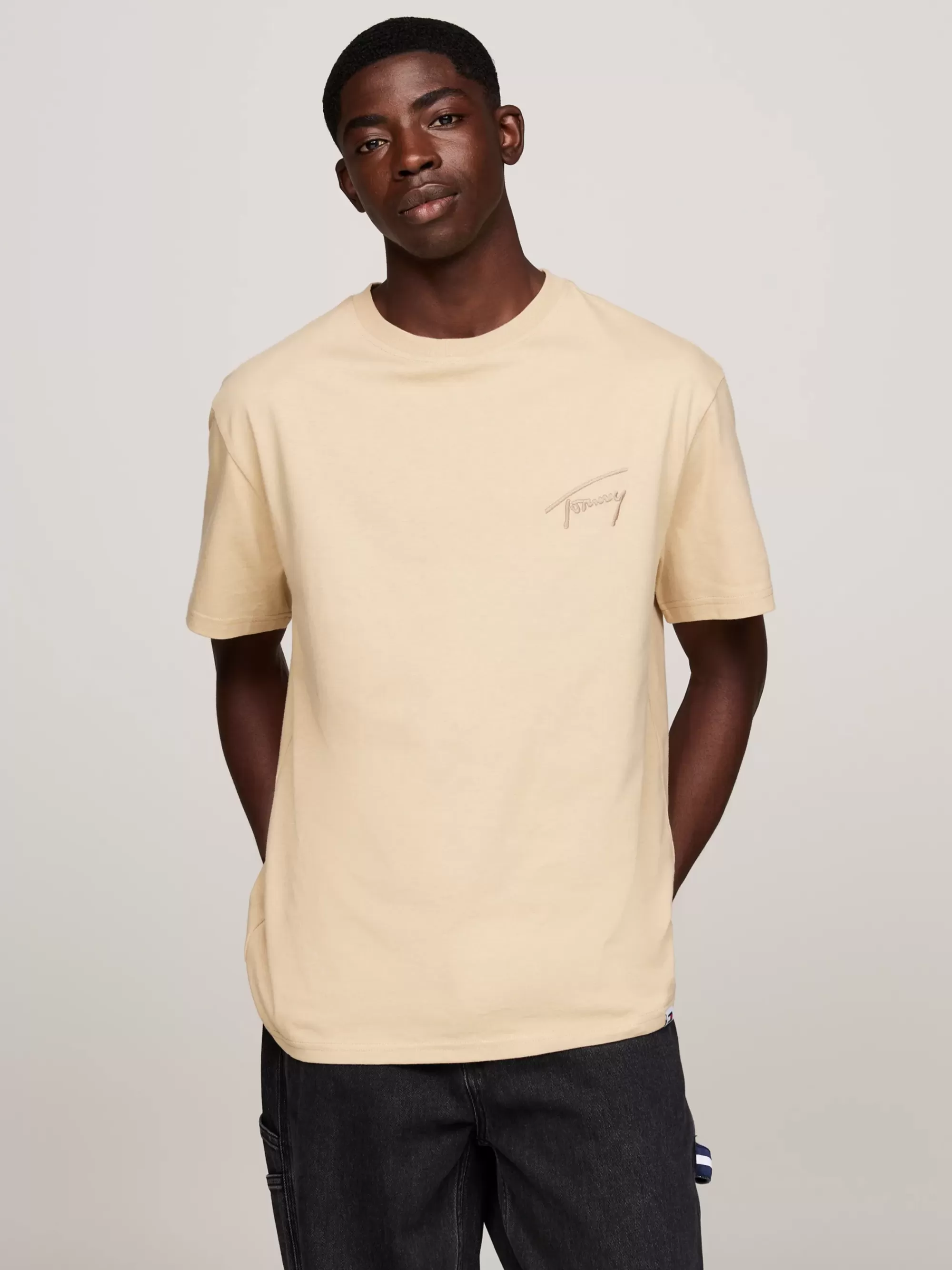 Plus Size Kleding & Inclusieve Maten | T-Shirts*Tommy Hilfiger T-shirt Met Ronde Hals En Logo GENTLE GOLD