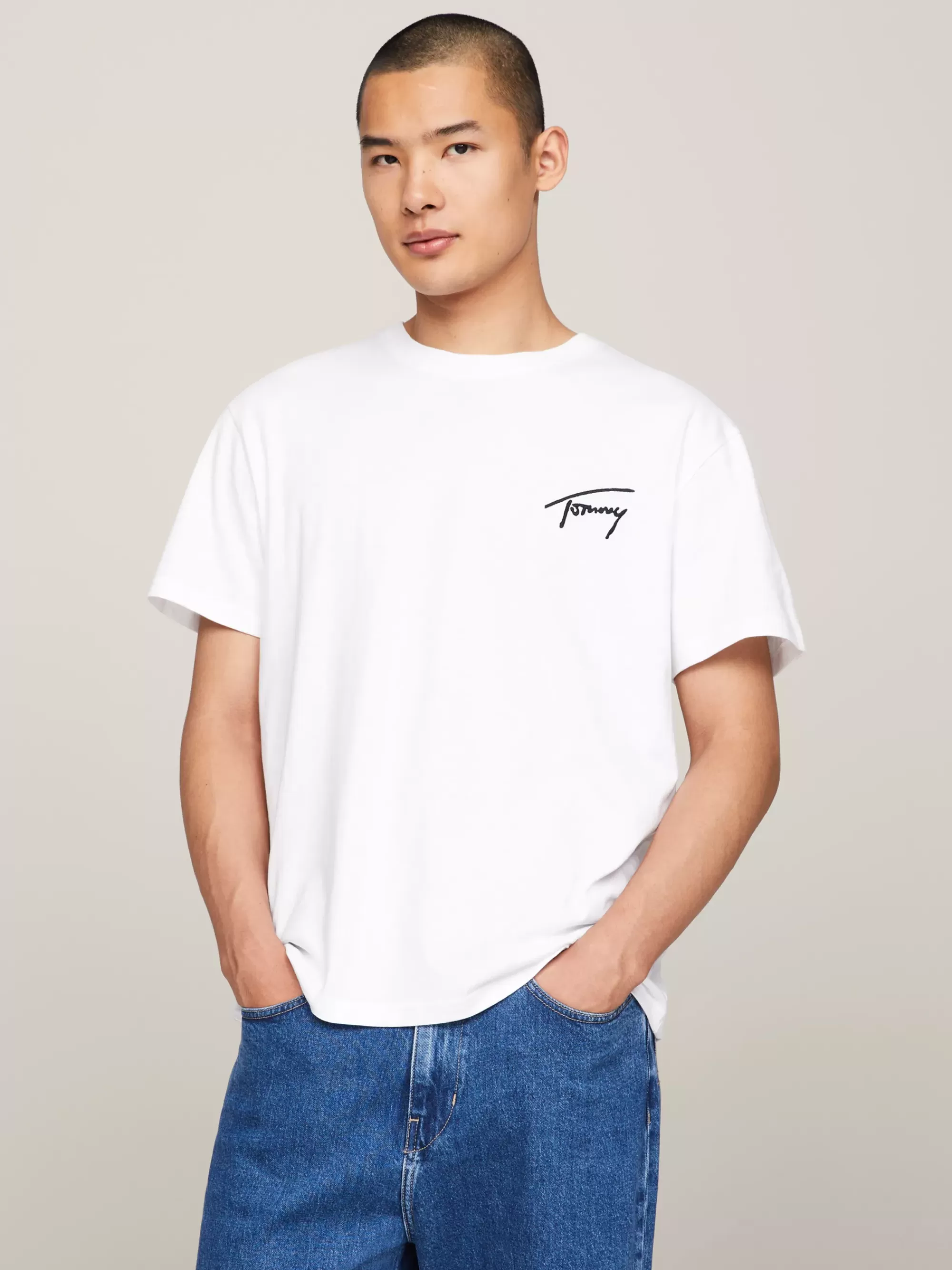 Plus Size Kleding & Inclusieve Maten | T-Shirts*Tommy Hilfiger T-shirt Met Ronde Hals En Logo WHITE