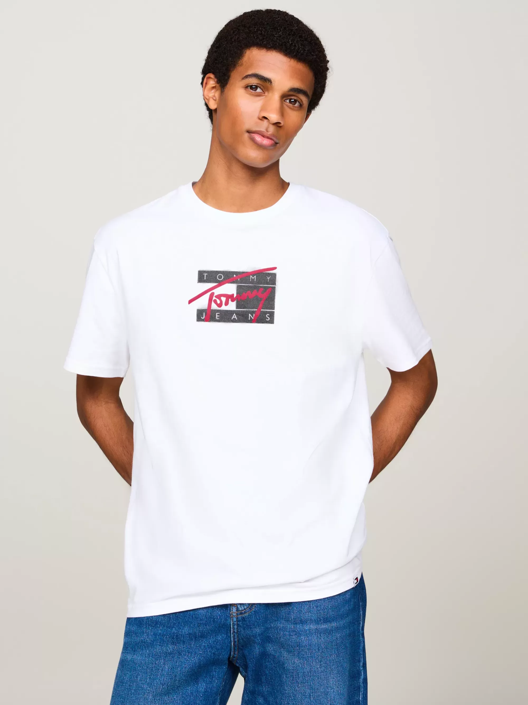 Plus Size Kleding & Inclusieve Maten*Tommy Hilfiger T-shirt Met Ronde Hals En Logo WHITE
