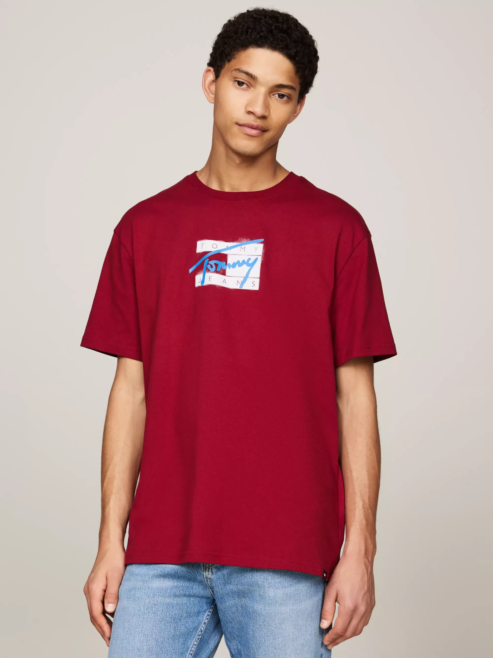 Plus Size Kleding & Inclusieve Maten | T-Shirts*Tommy Hilfiger T-shirt Met Ronde Hals En Logo RED CARPET