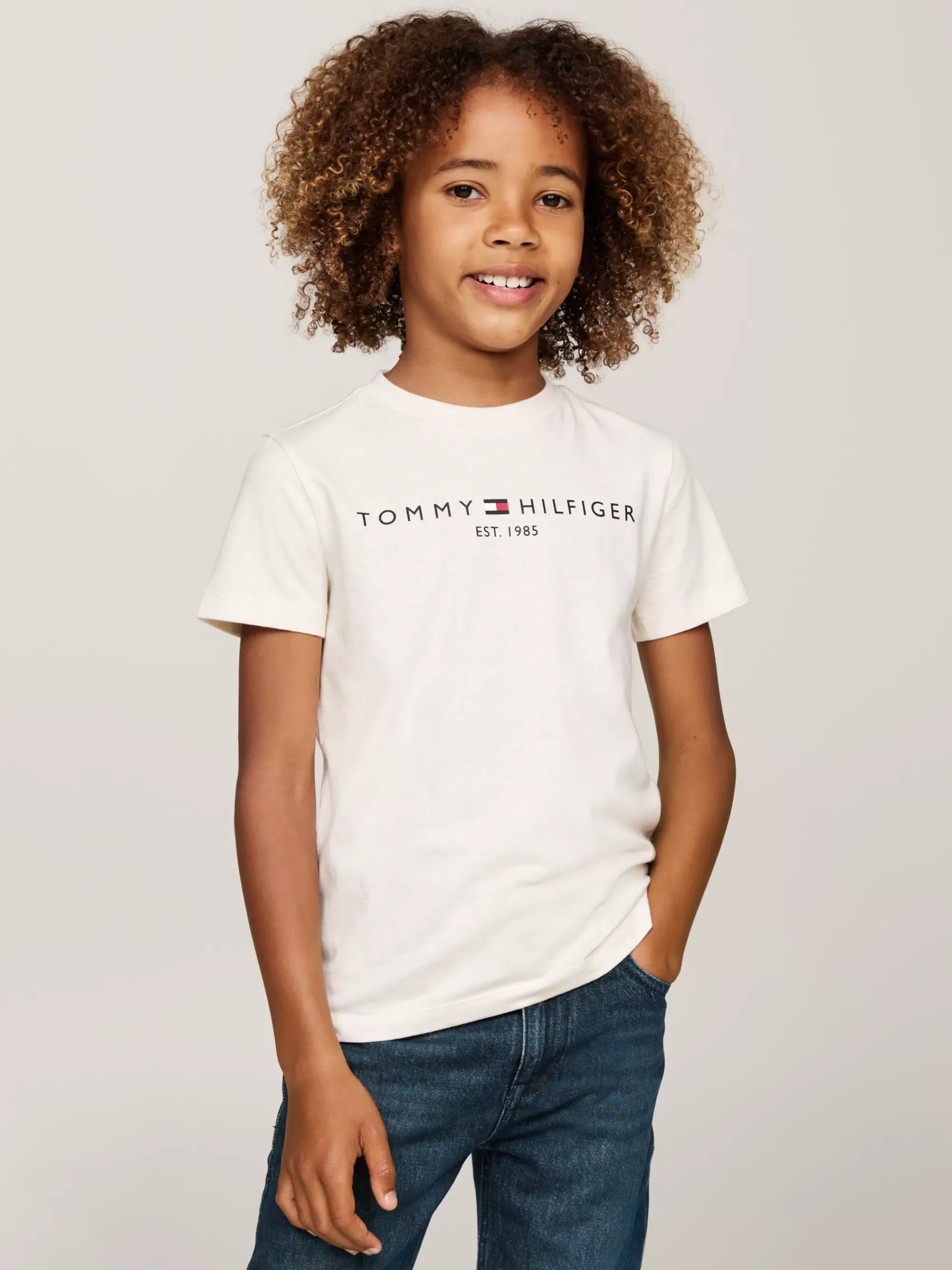 Tops & T-Shirts | T-Shirts & Polo's*Tommy Hilfiger T-shirt Met Ronde Hals En Logo CALICO HEATHER