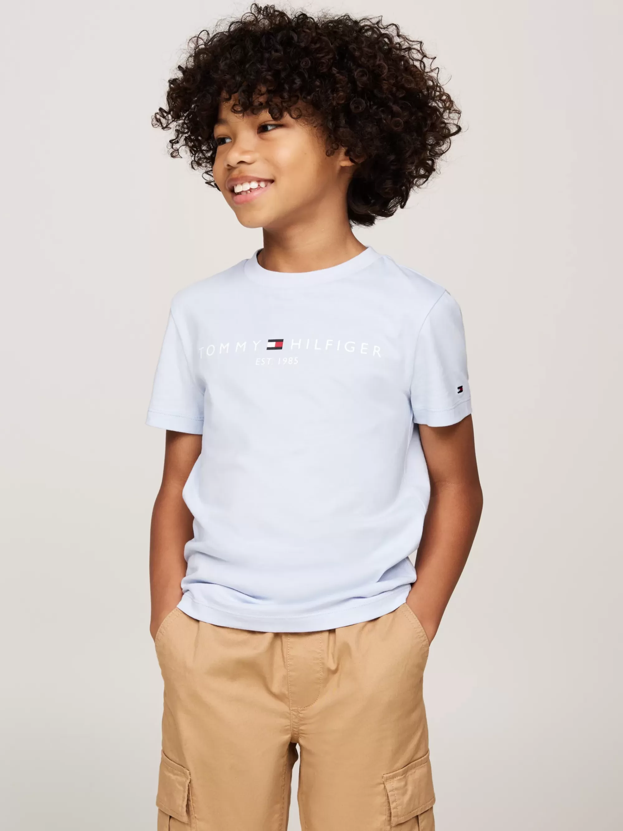 Tops & T-Shirts | T-Shirts & Polo's*Tommy Hilfiger T-shirt Met Ronde Hals En Logo BREEZY BLUE