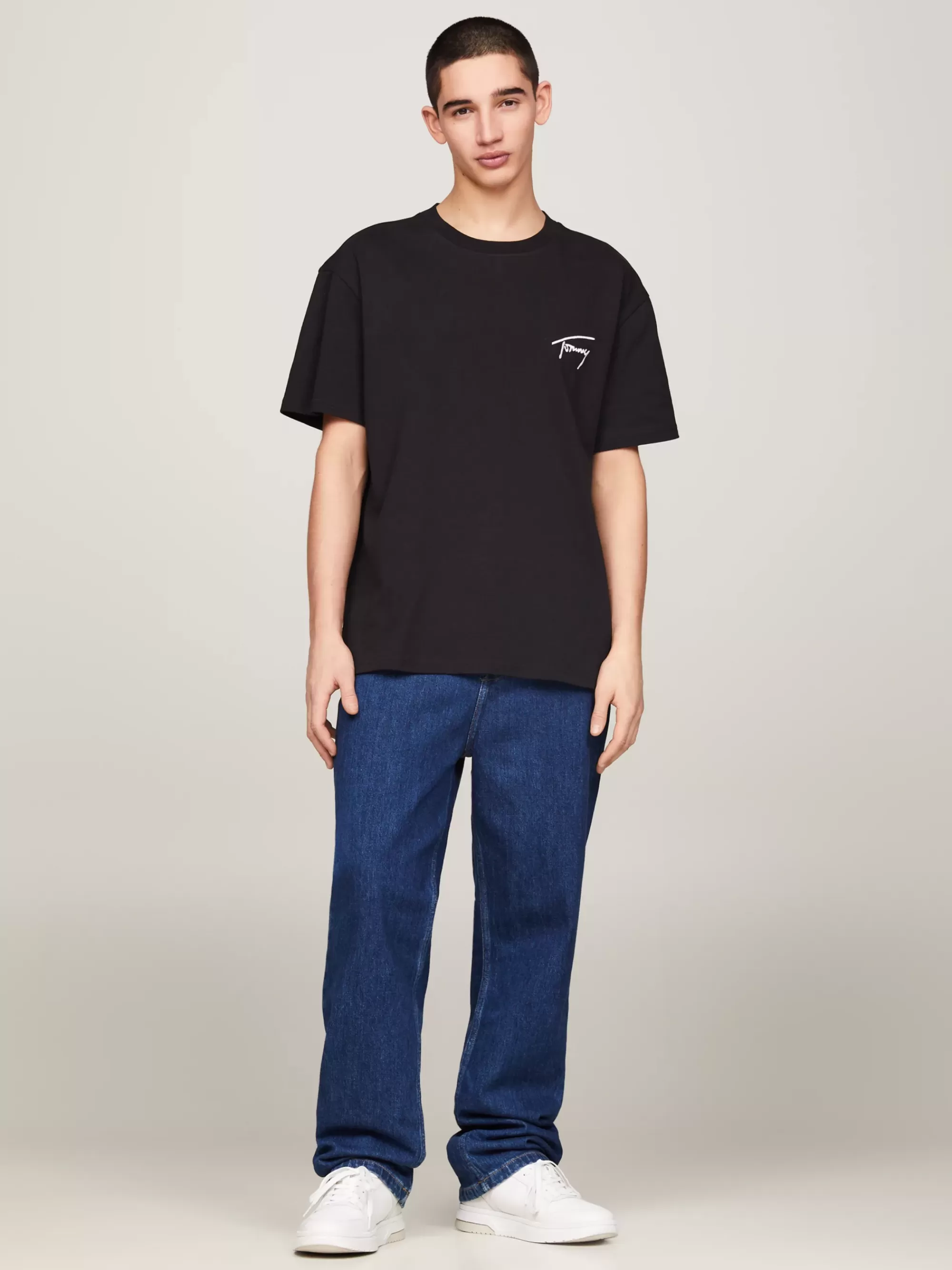 T-Shirts | Plus Size Kleding & Inclusieve Maten*Tommy Hilfiger T-shirt Met Ronde Hals En Logo BLACK
