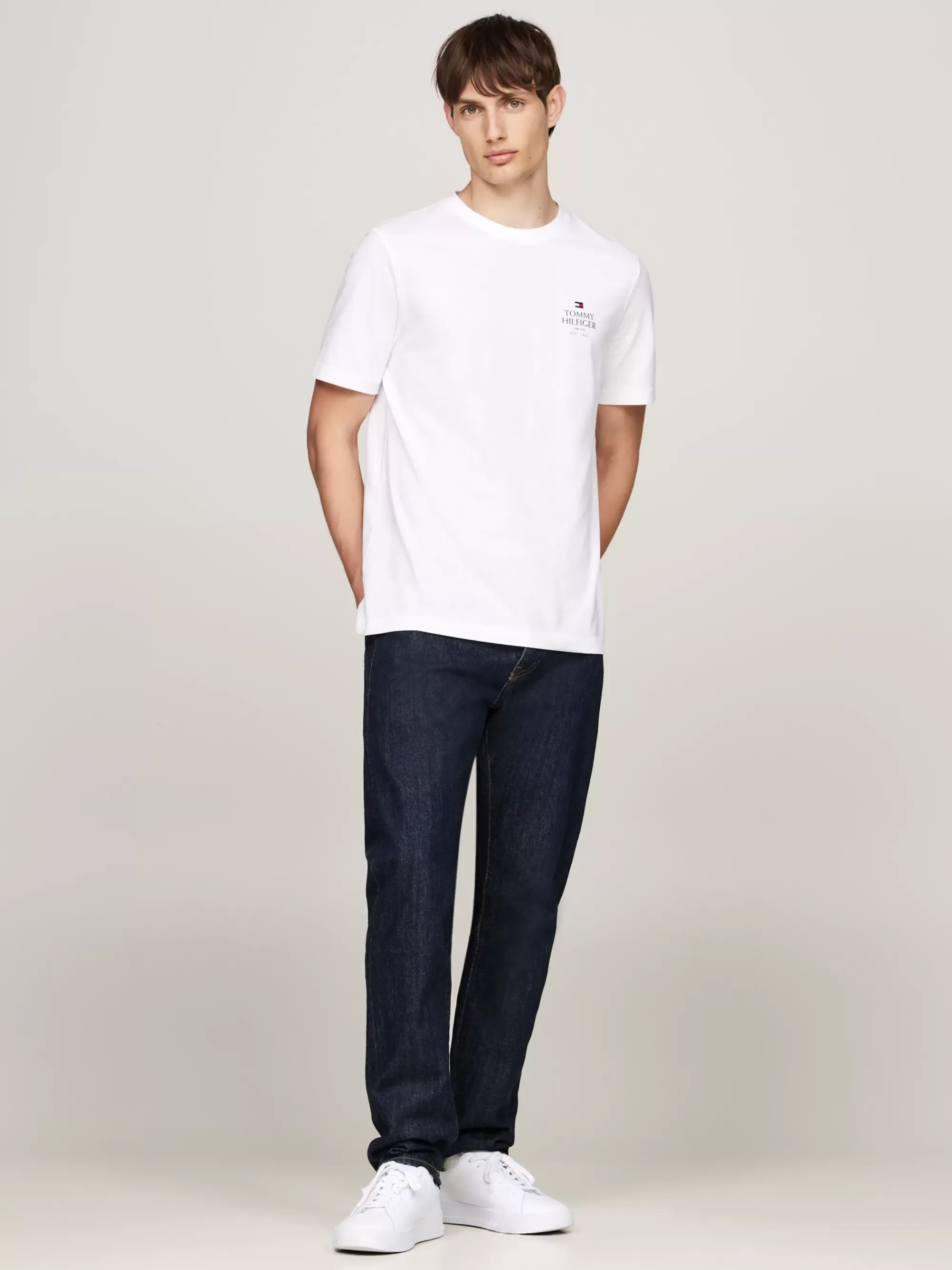 T-Shirts*Tommy Hilfiger T-shirt Met Ronde Hals En Logo WHITE