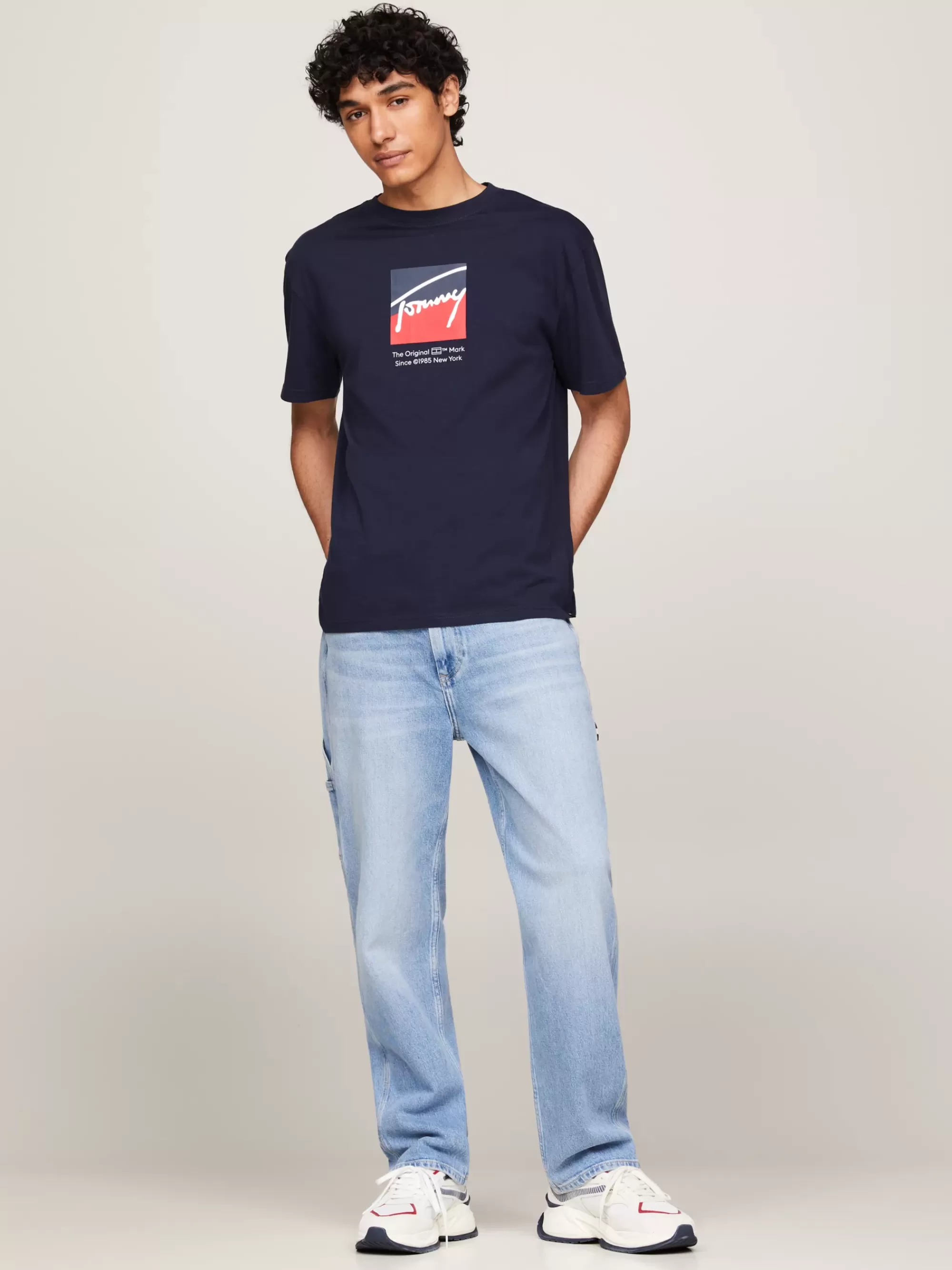 T-Shirts*Tommy Hilfiger T-shirt Met Ronde Hals En Logo DARK NIGHT NAVY