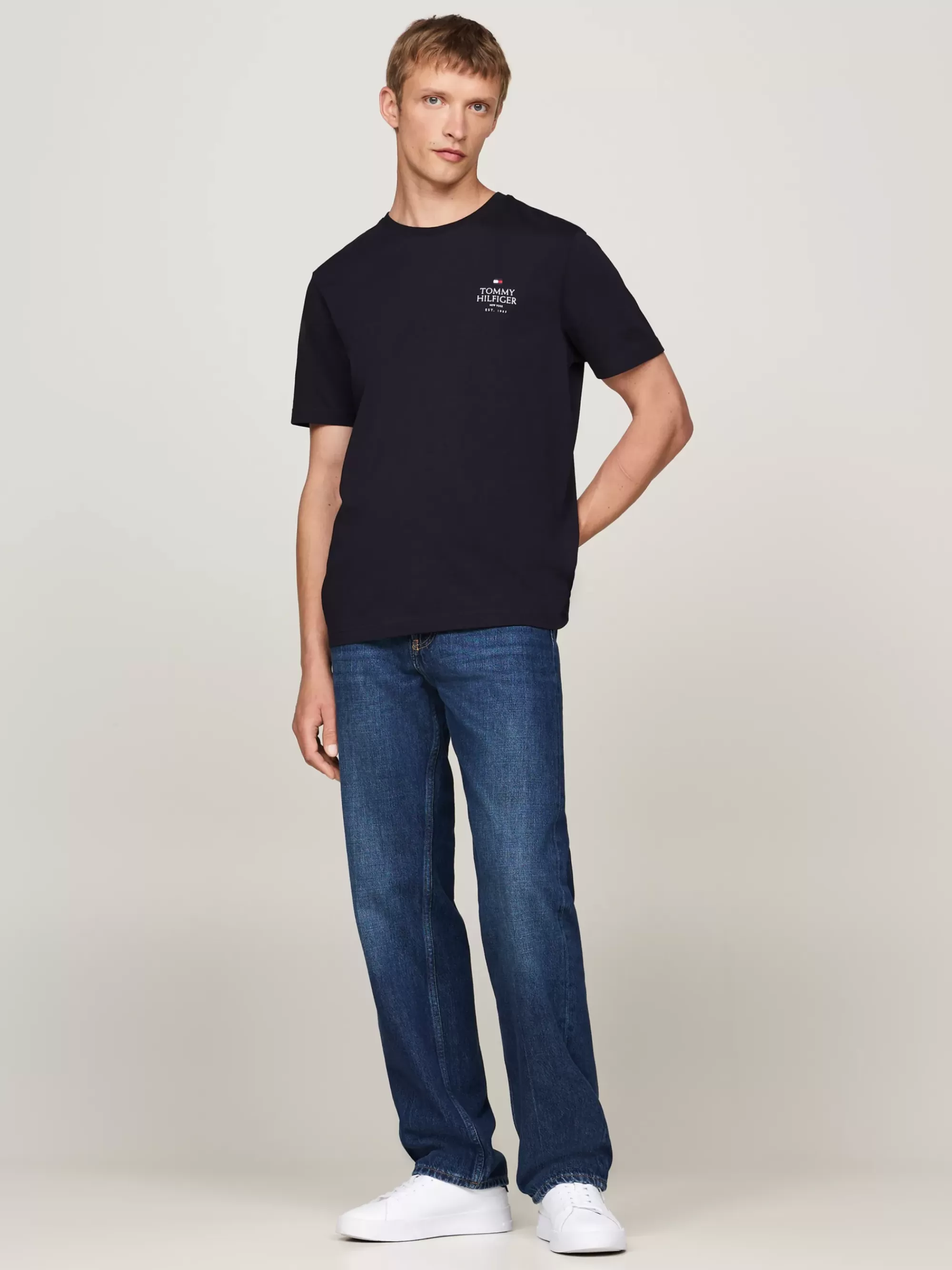 T-Shirts*Tommy Hilfiger T-shirt Met Ronde Hals En Logo DESERT SKY