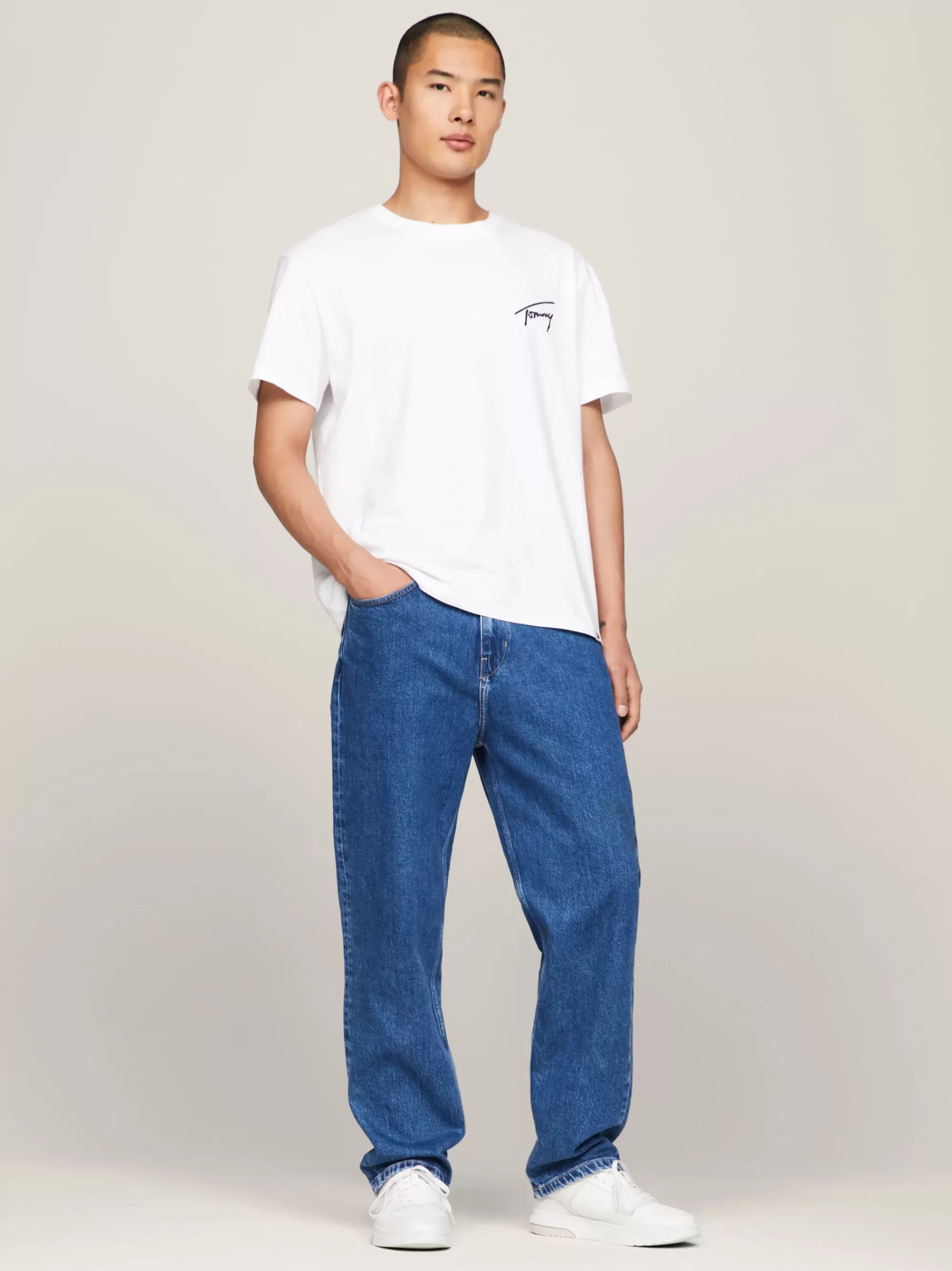 Plus Size Kleding & Inclusieve Maten | T-Shirts*Tommy Hilfiger T-shirt Met Ronde Hals En Logo WHITE
