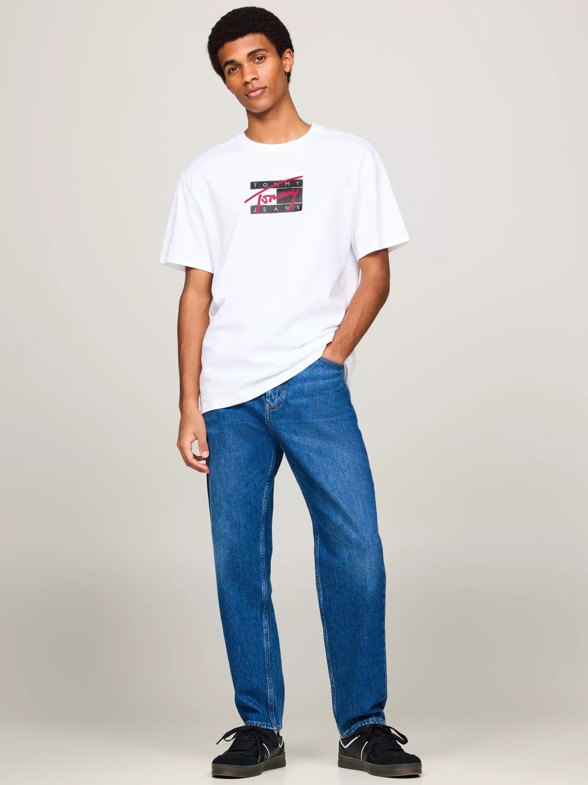 Plus Size Kleding & Inclusieve Maten*Tommy Hilfiger T-shirt Met Ronde Hals En Logo WHITE