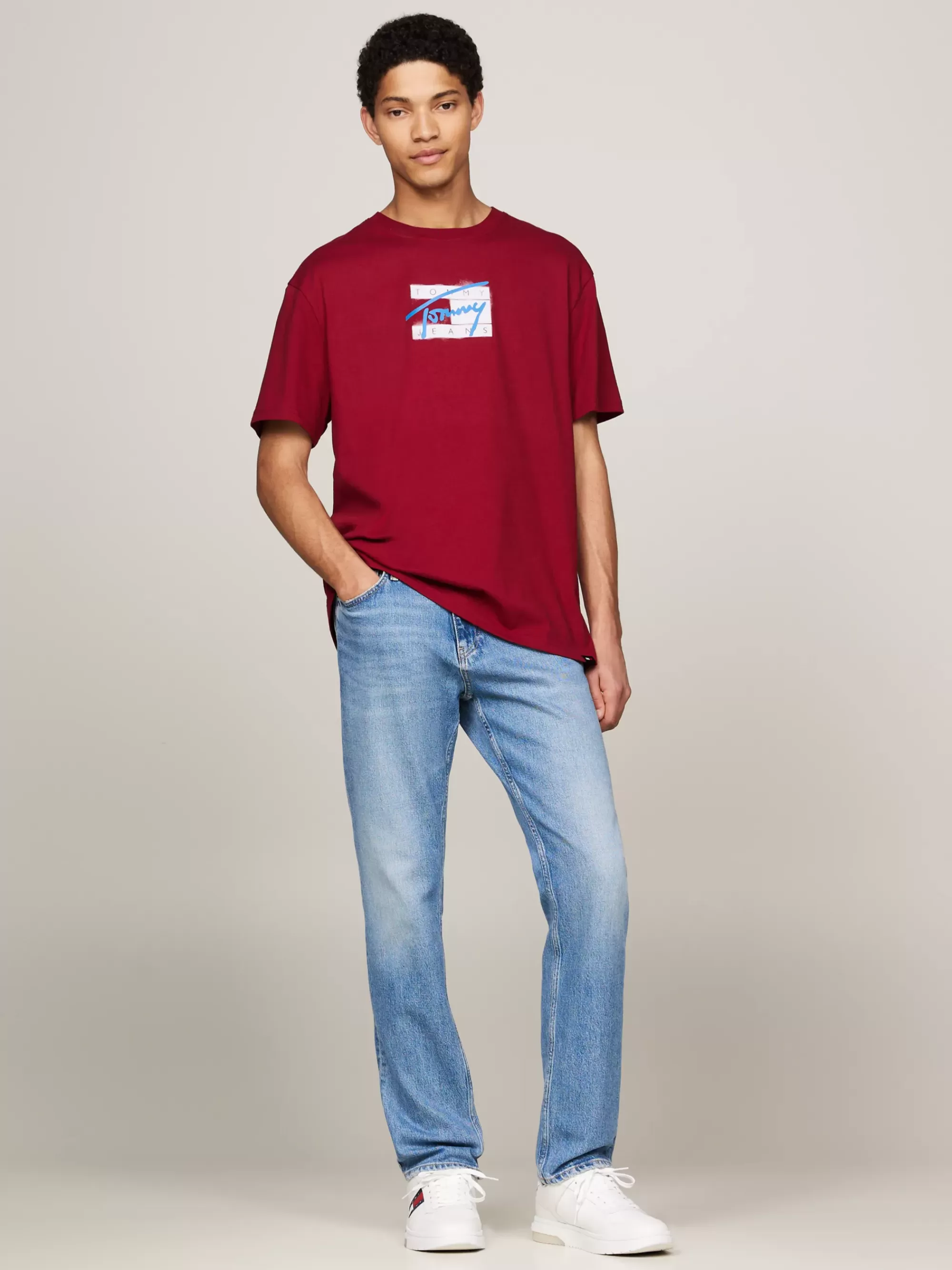 Plus Size Kleding & Inclusieve Maten | T-Shirts*Tommy Hilfiger T-shirt Met Ronde Hals En Logo RED CARPET