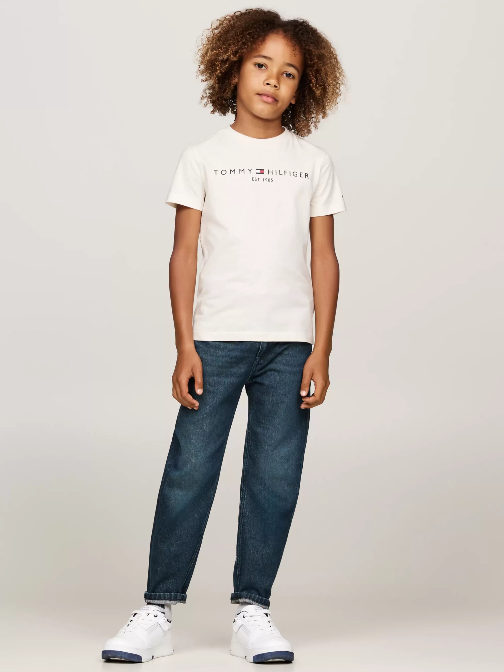 Tops & T-Shirts | T-Shirts & Polo's*Tommy Hilfiger T-shirt Met Ronde Hals En Logo CALICO HEATHER