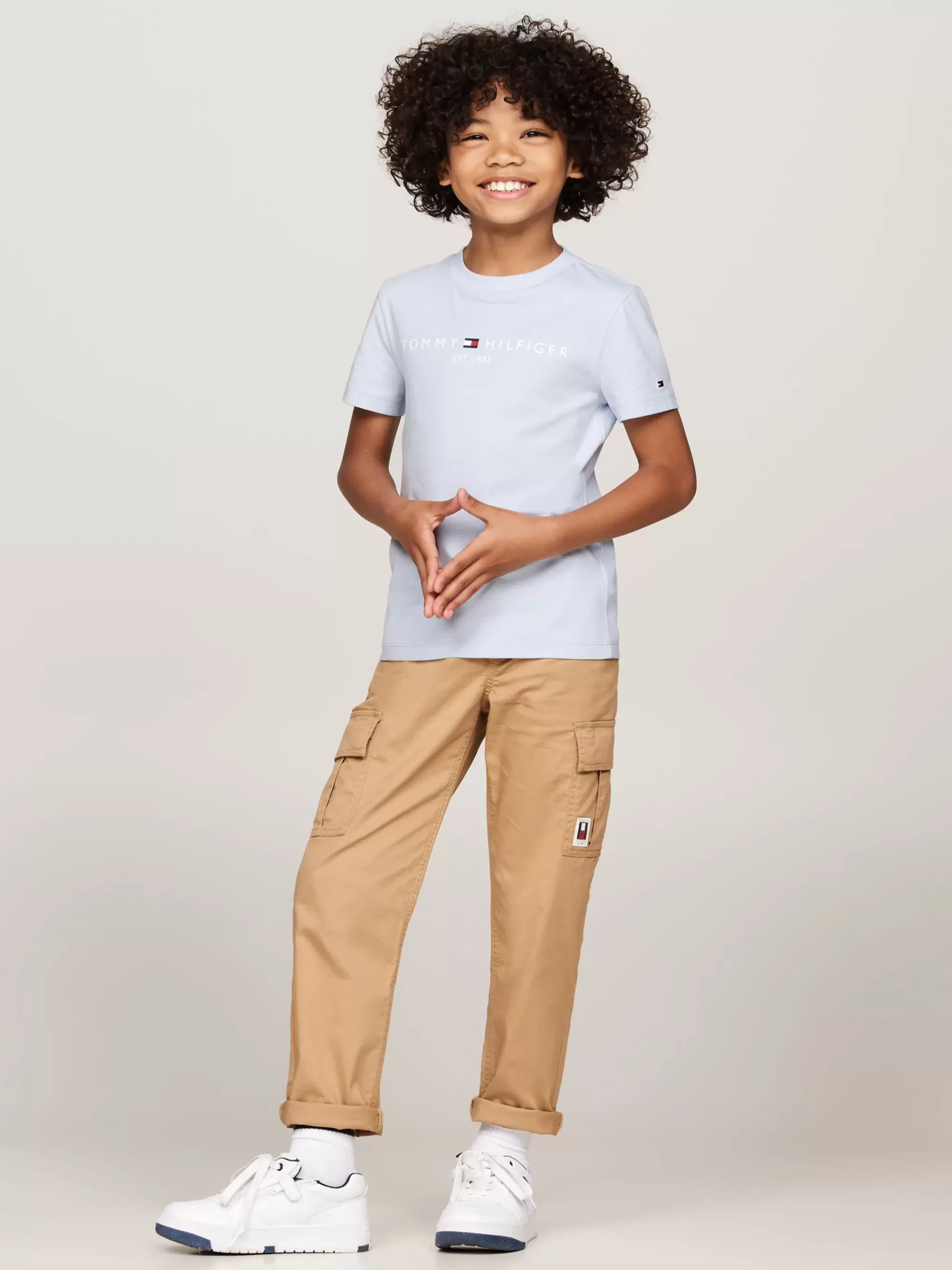 Tops & T-Shirts | T-Shirts & Polo's*Tommy Hilfiger T-shirt Met Ronde Hals En Logo BREEZY BLUE