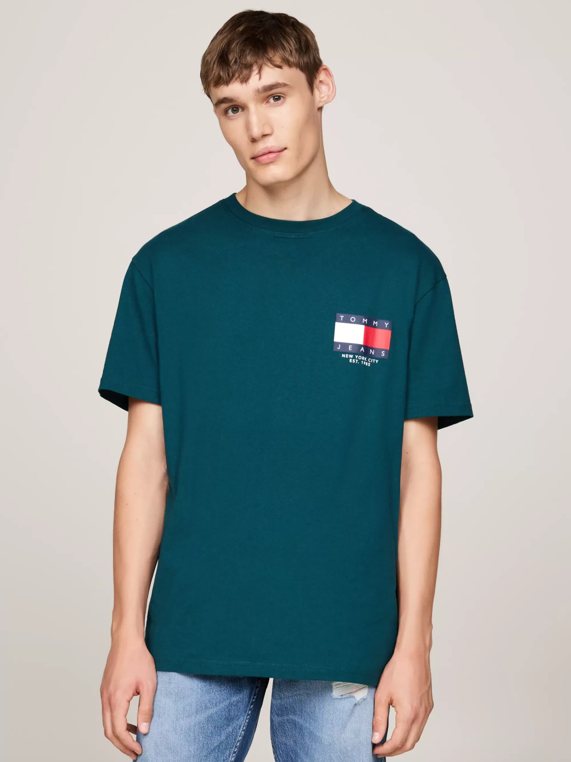 T-Shirts*Tommy Hilfiger T-shirt Met Ronde Hals En Logo Op De Rug DEEP SEAWATER