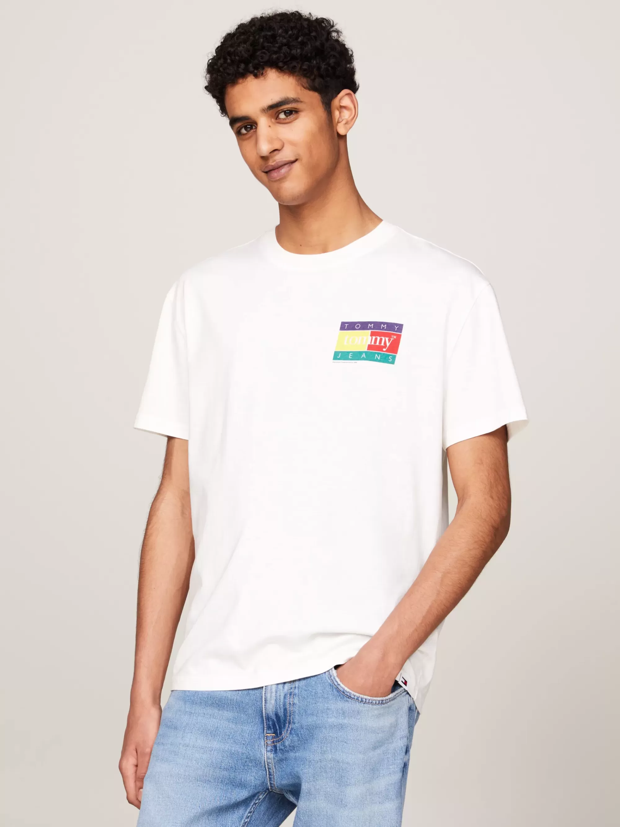 Plus Size Kleding & Inclusieve Maten | T-Shirts*Tommy Hilfiger T-shirt Met Ronde Hals En Logo Op De Rug ANCIENT WHITE