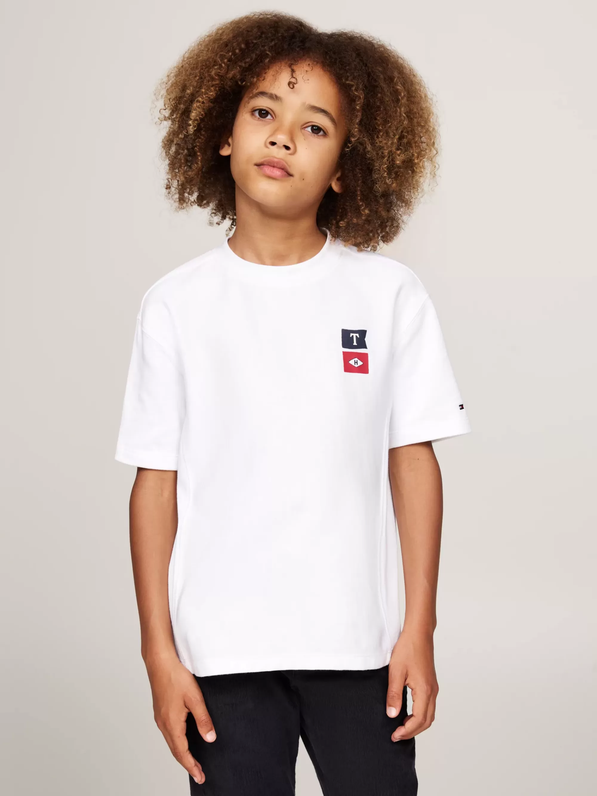 T-Shirts & Polo's*Tommy Hilfiger T-shirt Met Ronde Hals En Logo Op De Rug WHITE