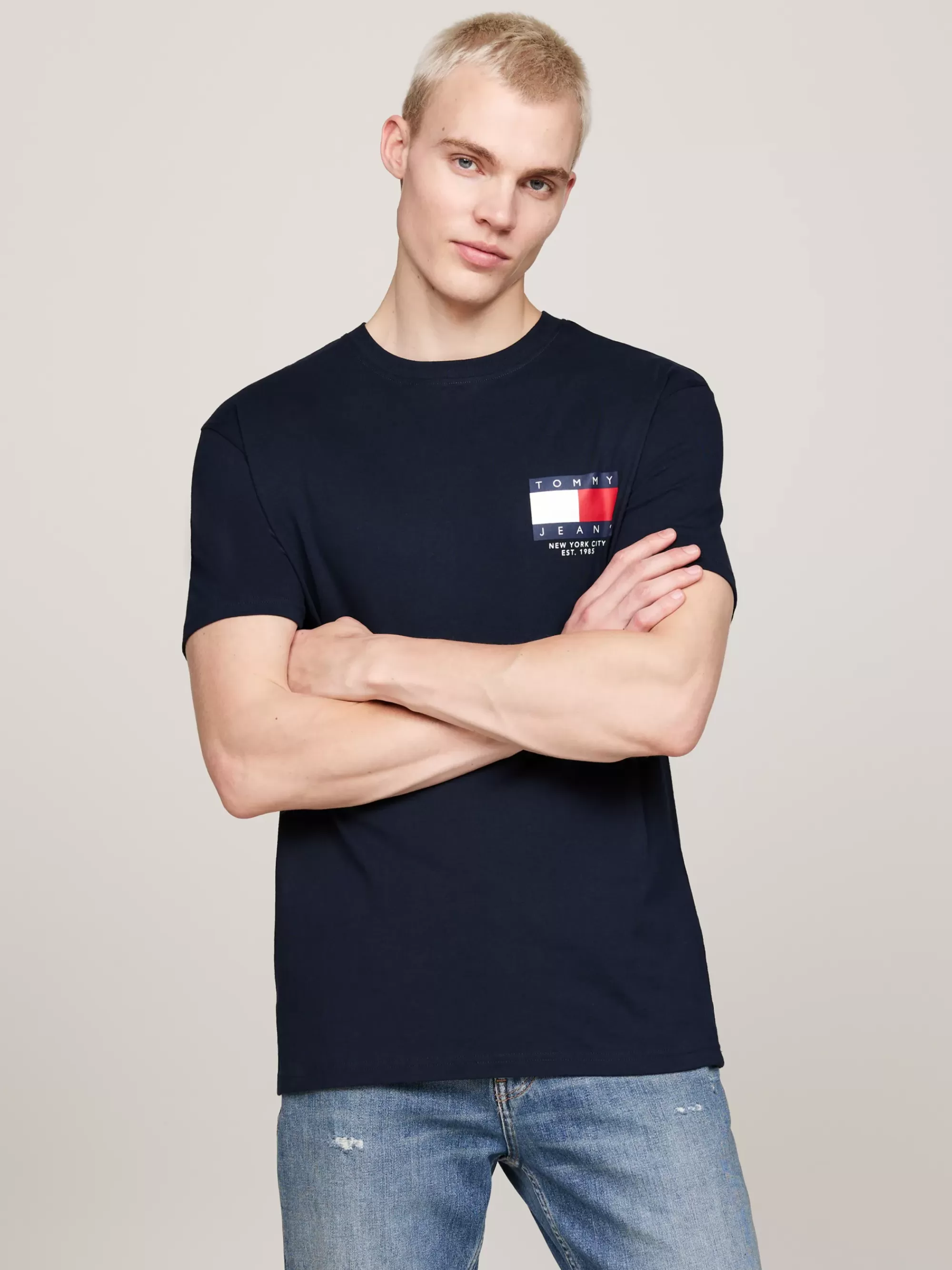T-Shirts*Tommy Hilfiger T-shirt Met Ronde Hals En Logo Op De Rug DARK NIGHT NAVY