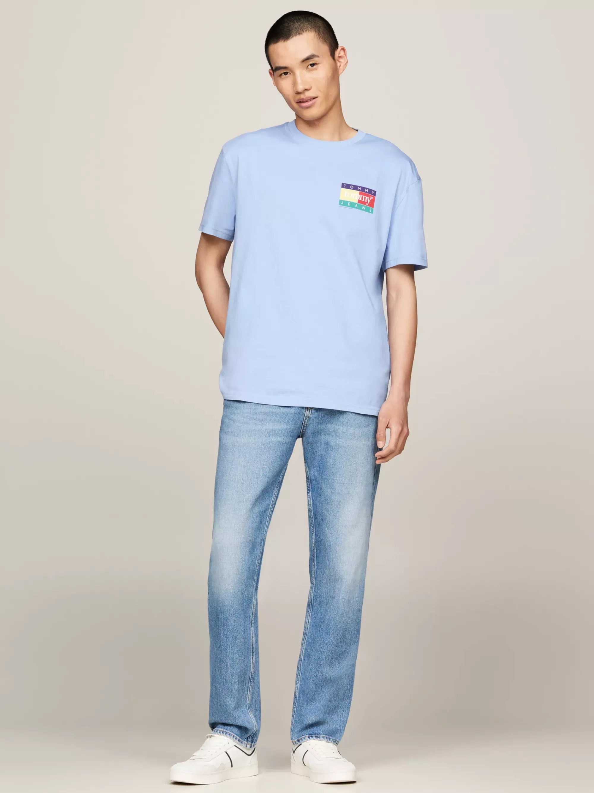 Plus Size Kleding & Inclusieve Maten | T-Shirts*Tommy Hilfiger T-shirt Met Ronde Hals En Logo Op De Rug WESTSIDE BLUE