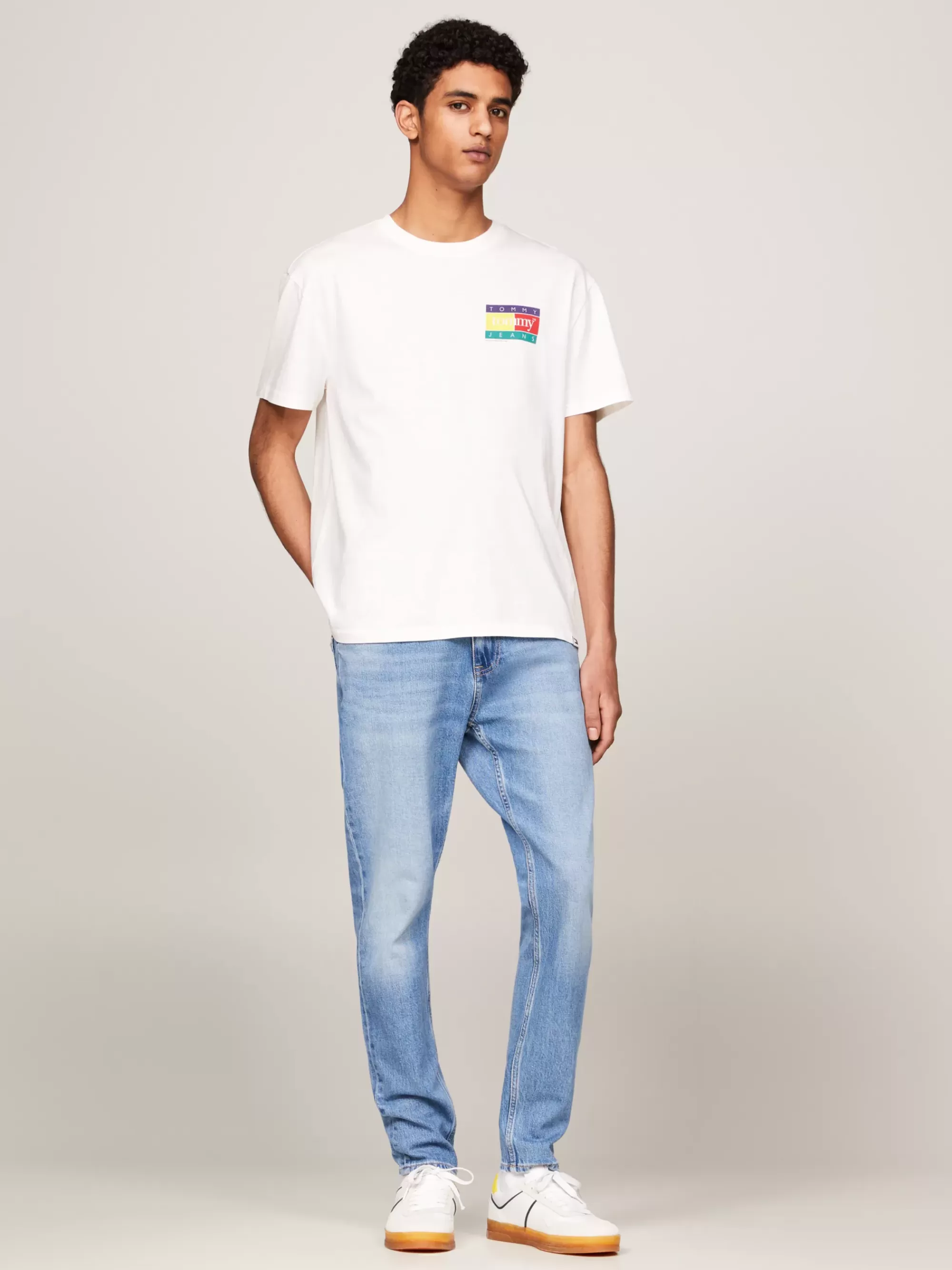 Plus Size Kleding & Inclusieve Maten | T-Shirts*Tommy Hilfiger T-shirt Met Ronde Hals En Logo Op De Rug ANCIENT WHITE