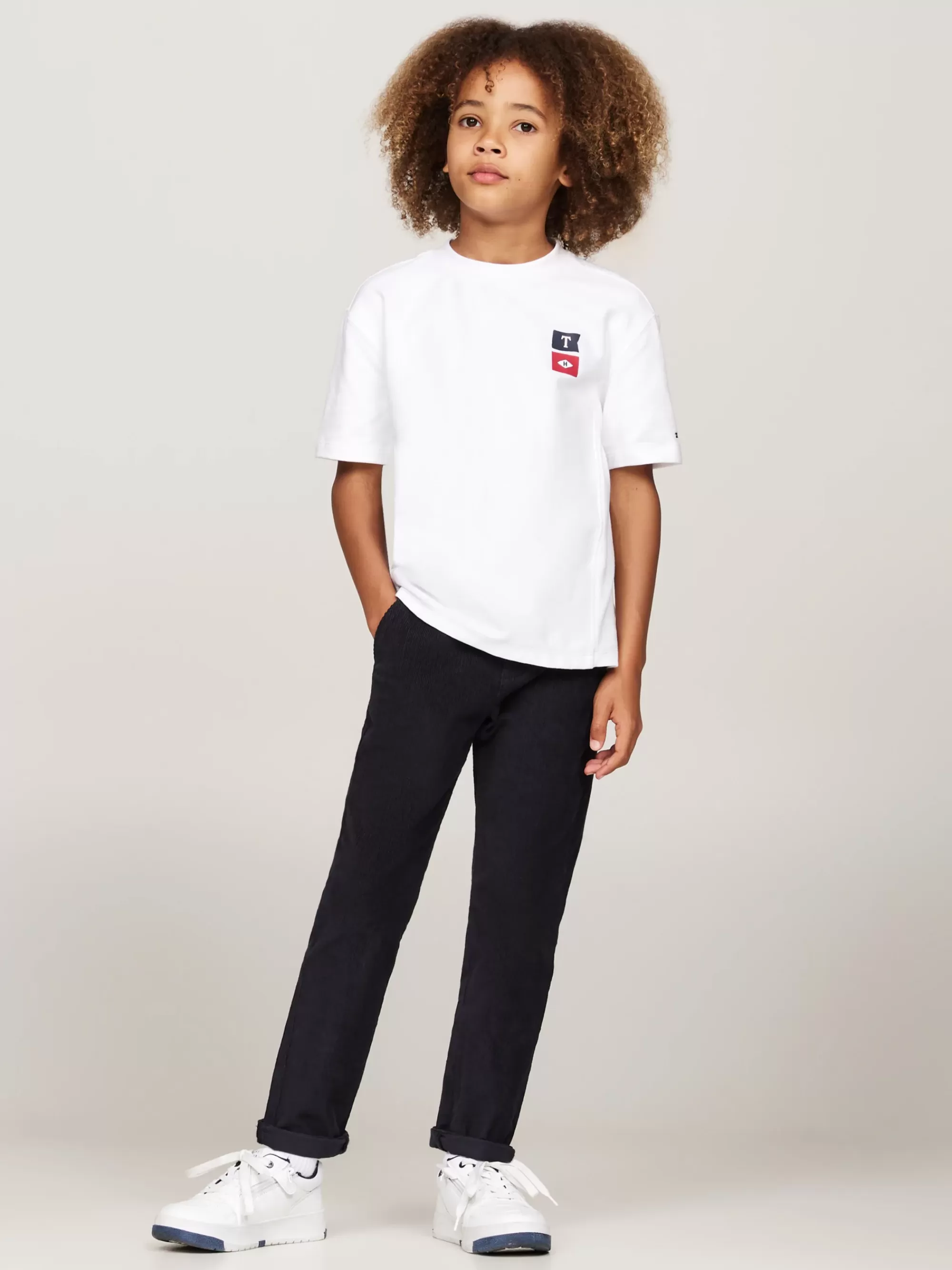 T-Shirts & Polo's*Tommy Hilfiger T-shirt Met Ronde Hals En Logo Op De Rug WHITE