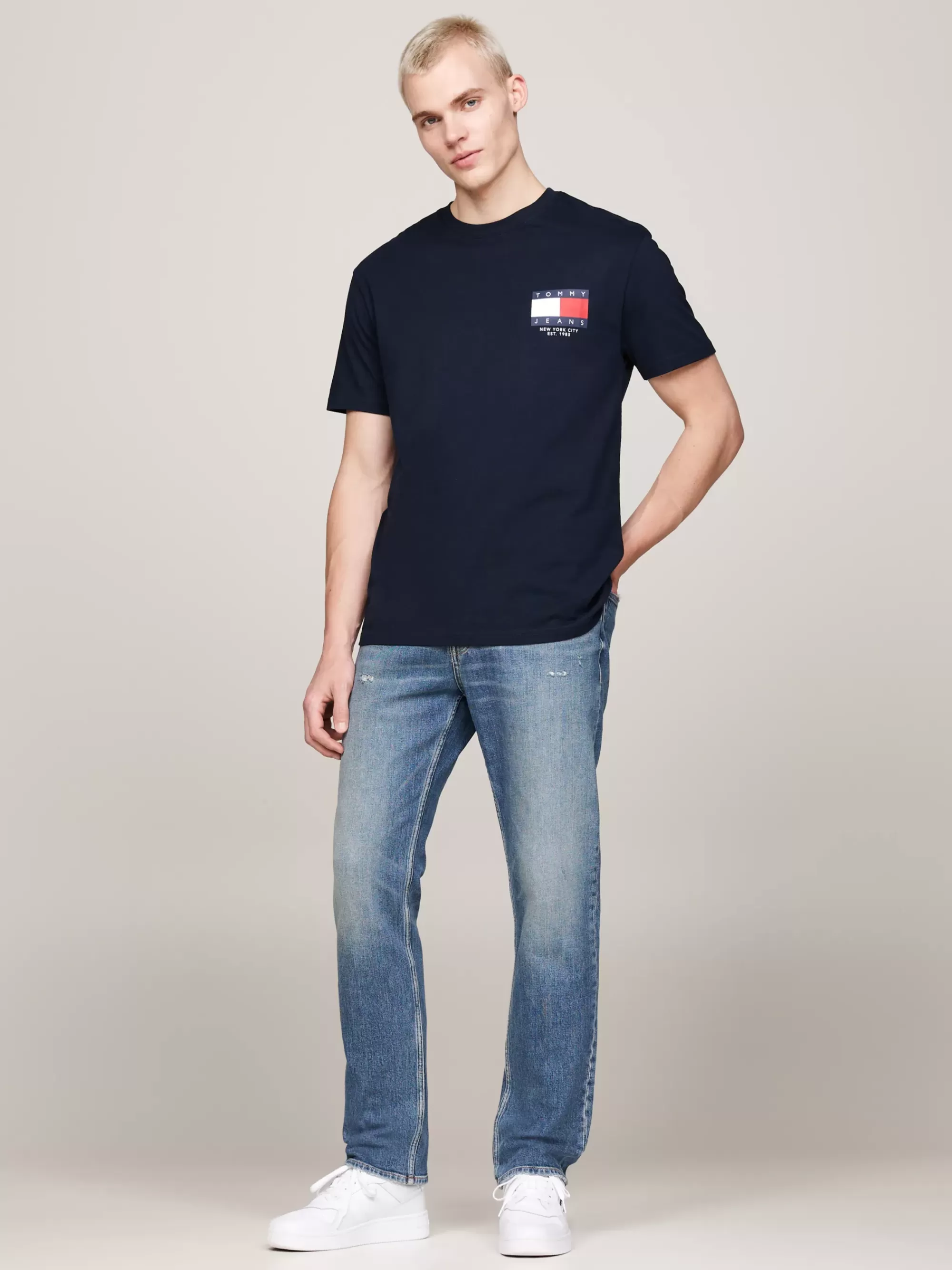 T-Shirts*Tommy Hilfiger T-shirt Met Ronde Hals En Logo Op De Rug DARK NIGHT NAVY