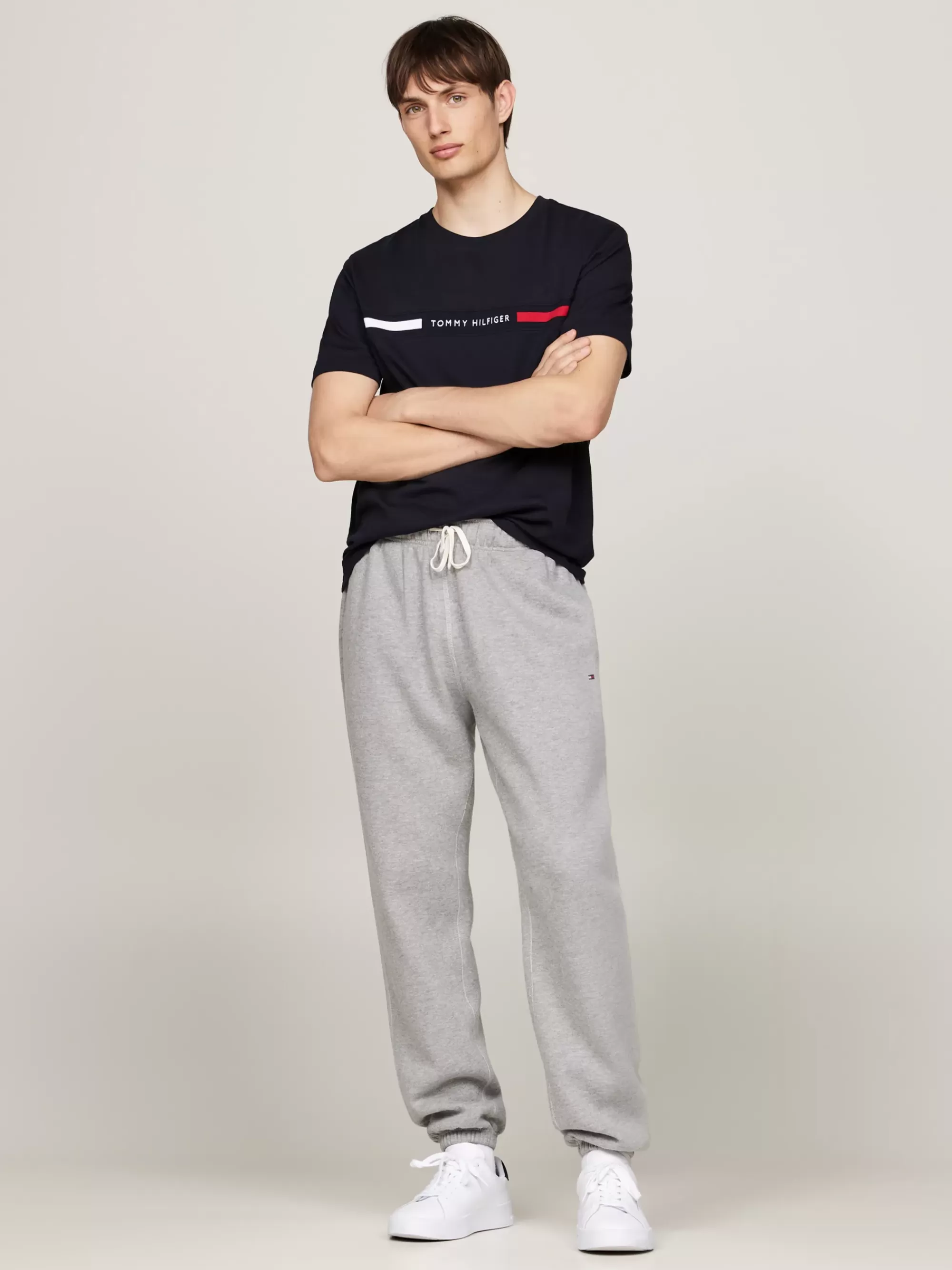 T-Shirts*Tommy Hilfiger T-shirt Met Ronde Hals En Logopaneel DESERT SKY