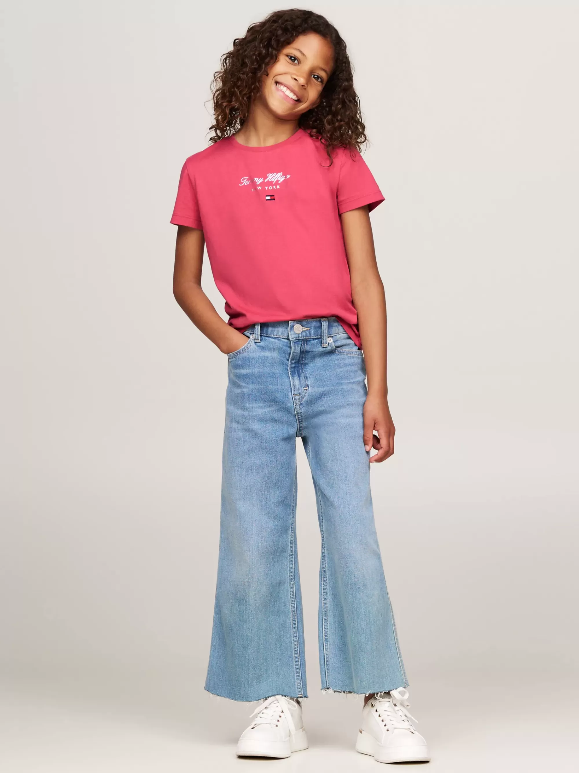 Tops & T-Shirts*Tommy Hilfiger T-shirt Met Ronde Hals En Metallic Logo HERITAGE PINK