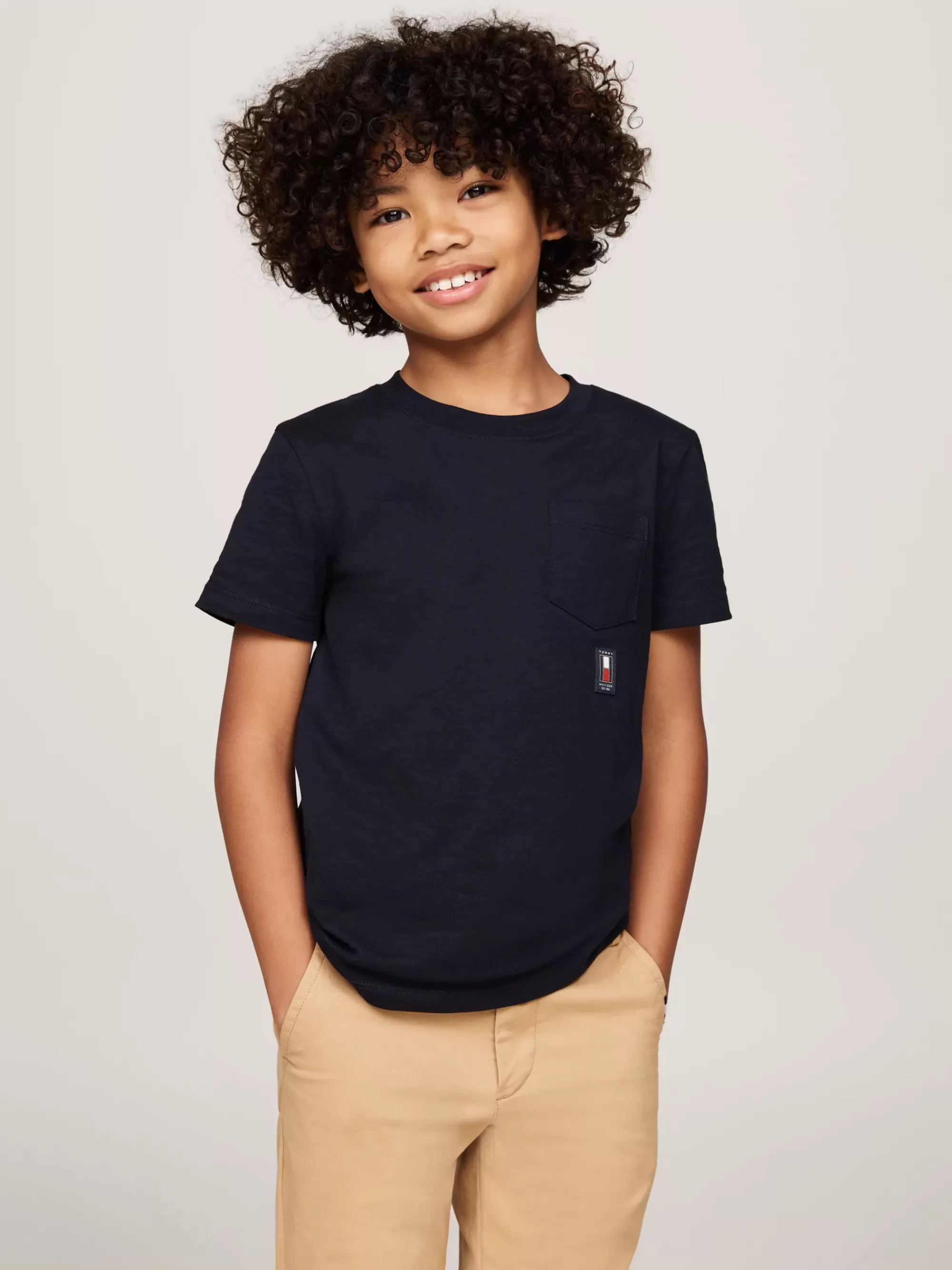 T-Shirts & Polo's*Tommy Hilfiger T-shirt Met Ronde Hals En Opgezette Zak DESERT SKY