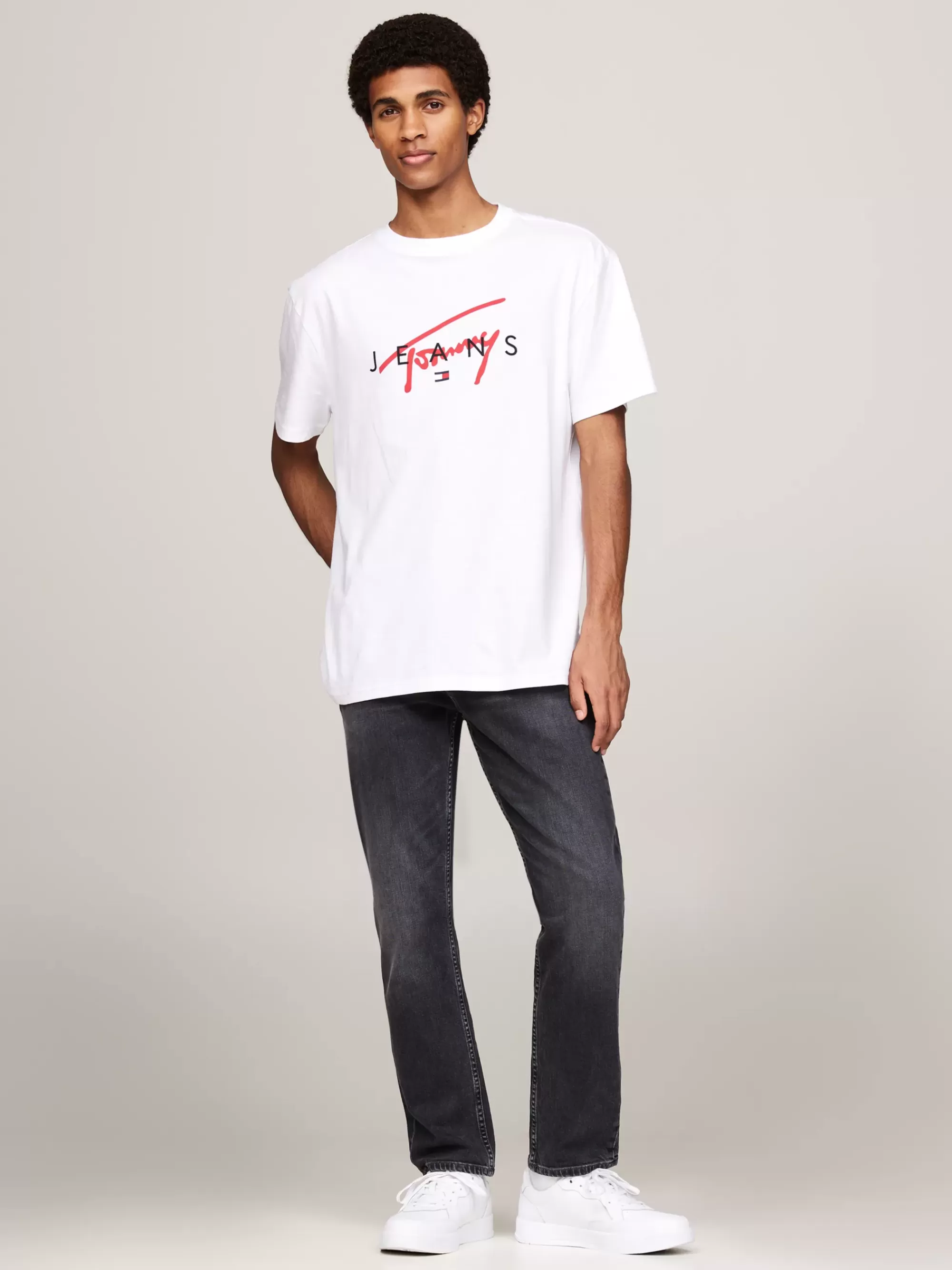 T-Shirts*Tommy Hilfiger T-shirt Met Ronde Hals En Signature-logo WHITE