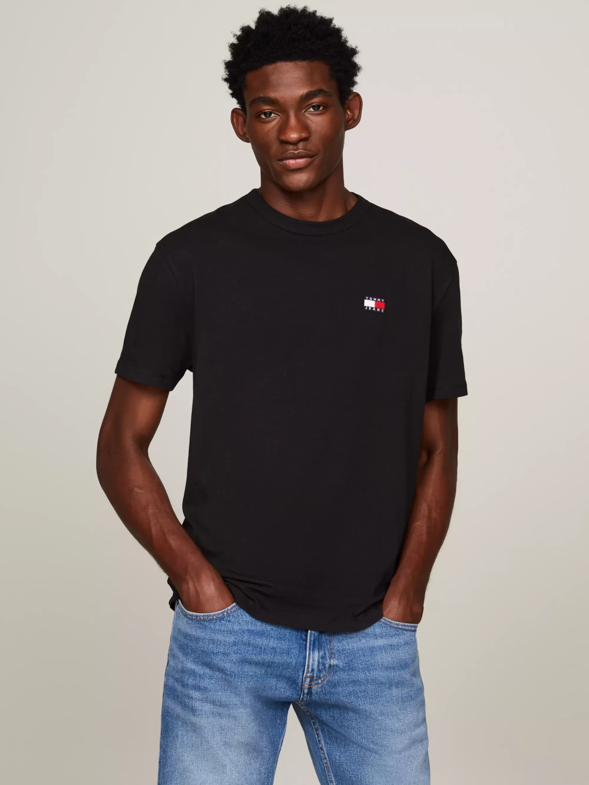 Plus Size Kleding & Inclusieve Maten | T-Shirts*Tommy Hilfiger T-shirt Met Ronde Hals En Tommy-badge BLACK