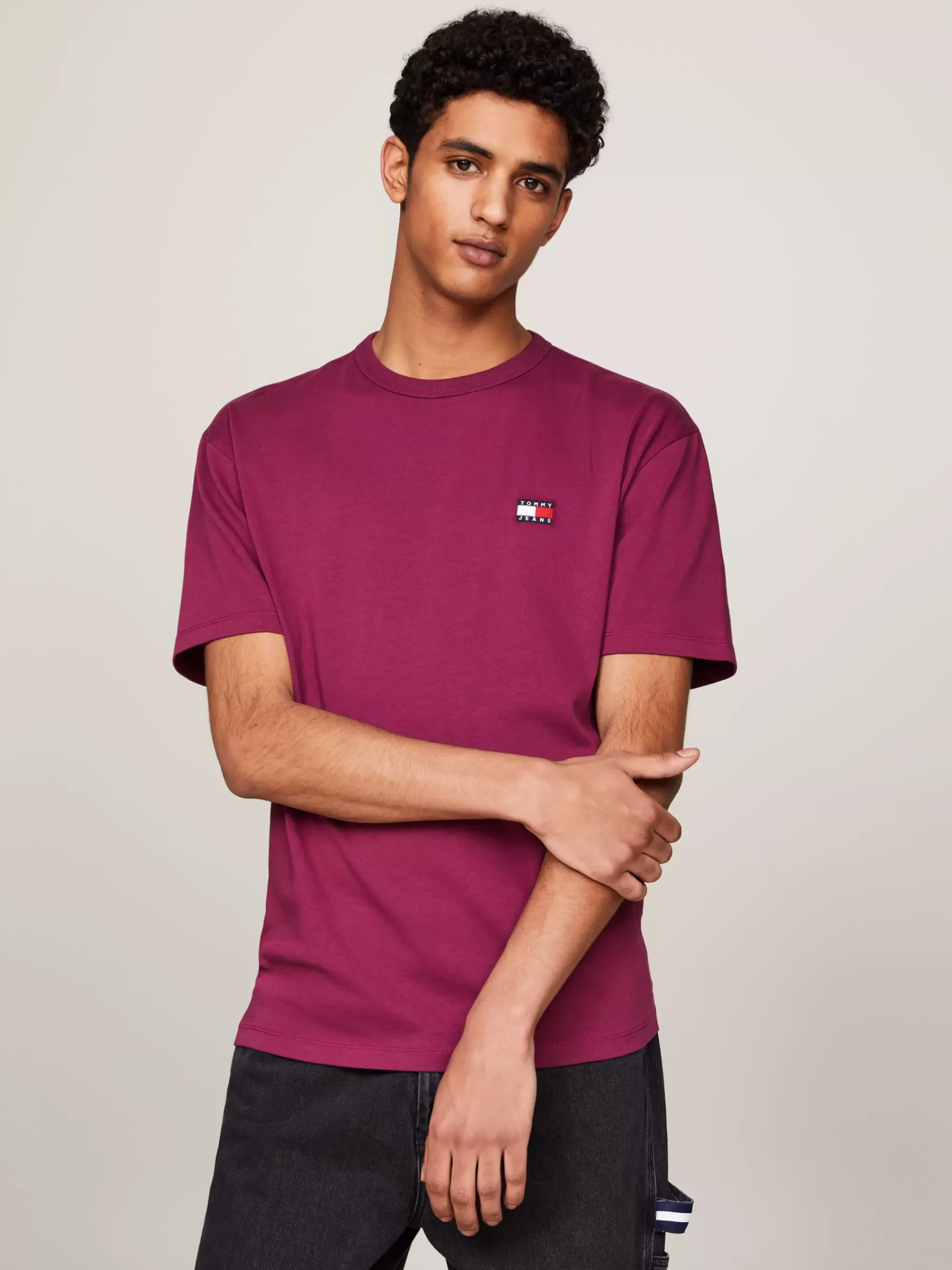 Plus Size Kleding & Inclusieve Maten | T-Shirts*Tommy Hilfiger T-shirt Met Ronde Hals En Tommy-badge VALLEY GRAPE