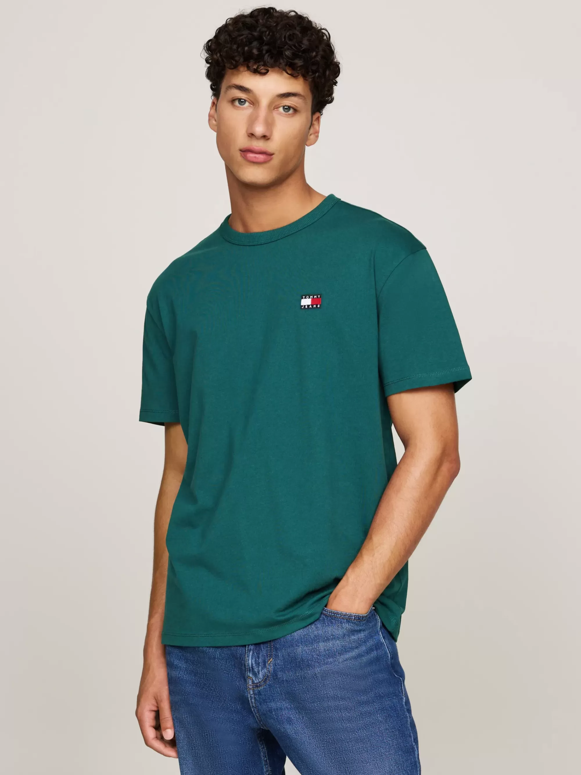 T-Shirts*Tommy Hilfiger T-shirt Met Ronde Hals En Tommy-badge DEEP SEAWATER