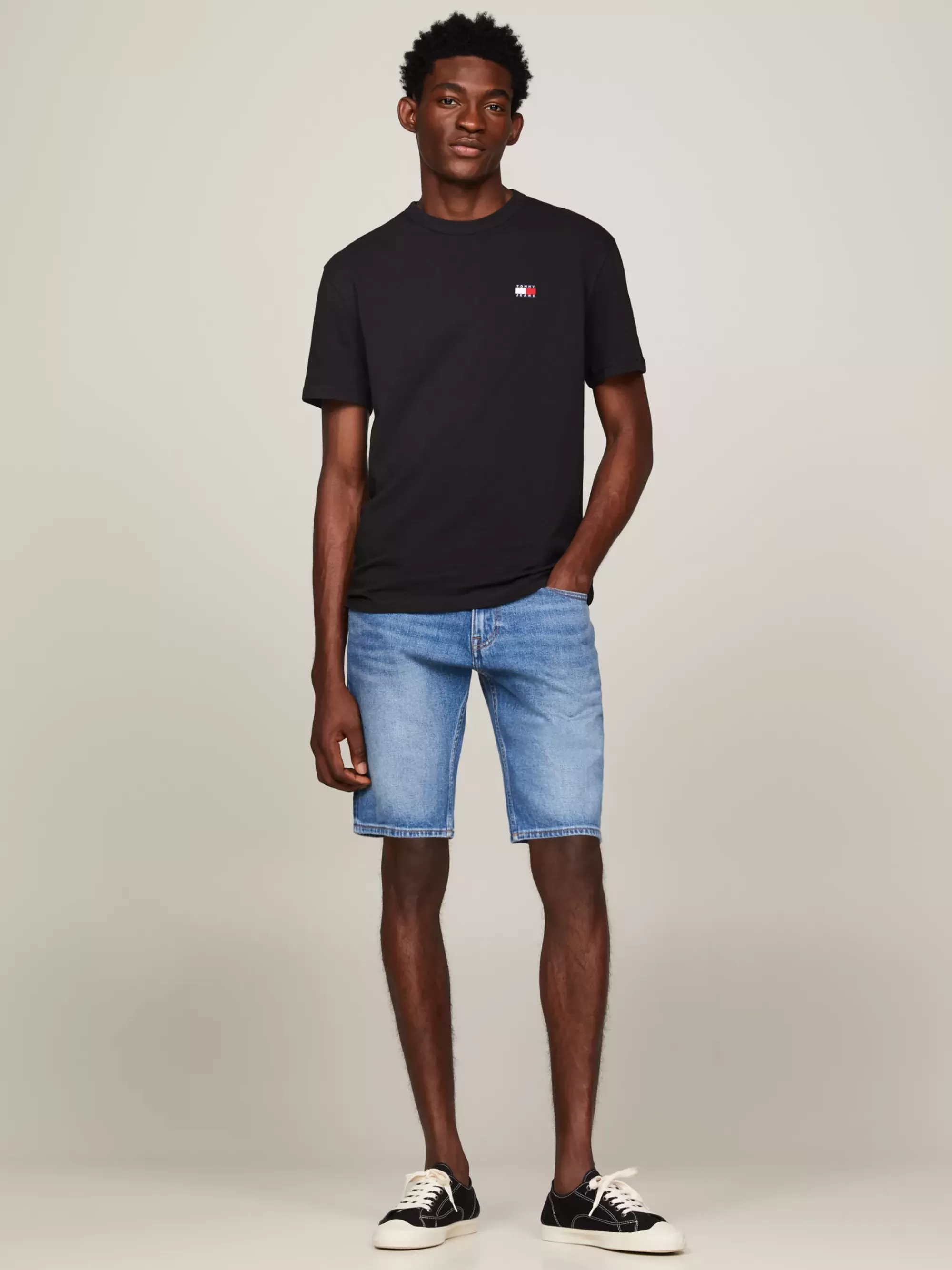 Plus Size Kleding & Inclusieve Maten | T-Shirts*Tommy Hilfiger T-shirt Met Ronde Hals En Tommy-badge BLACK