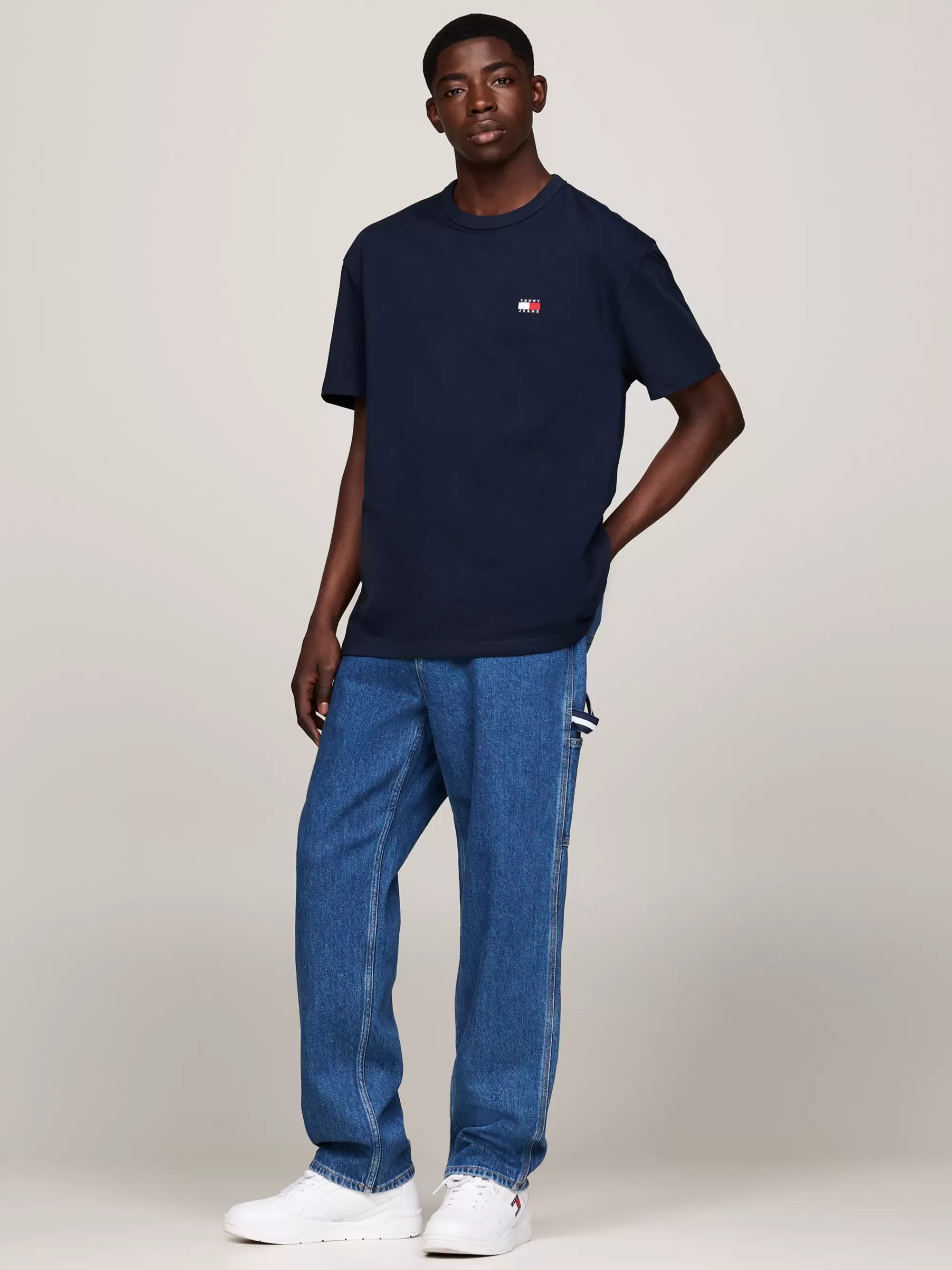 Plus Size Kleding & Inclusieve Maten | T-Shirts*Tommy Hilfiger T-shirt Met Ronde Hals En Tommy-badge DARK NIGHT NAVY