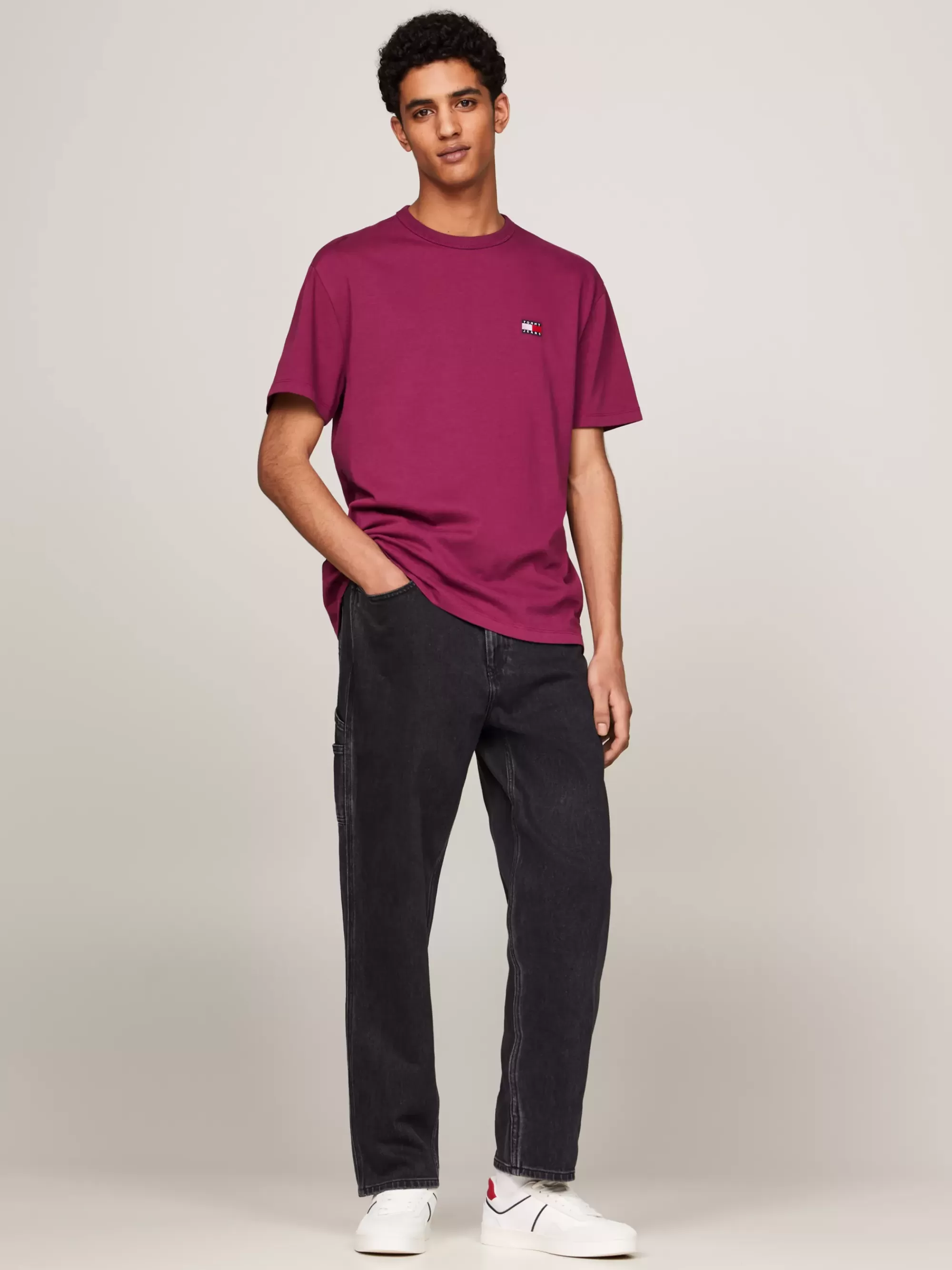Plus Size Kleding & Inclusieve Maten | T-Shirts*Tommy Hilfiger T-shirt Met Ronde Hals En Tommy-badge VALLEY GRAPE
