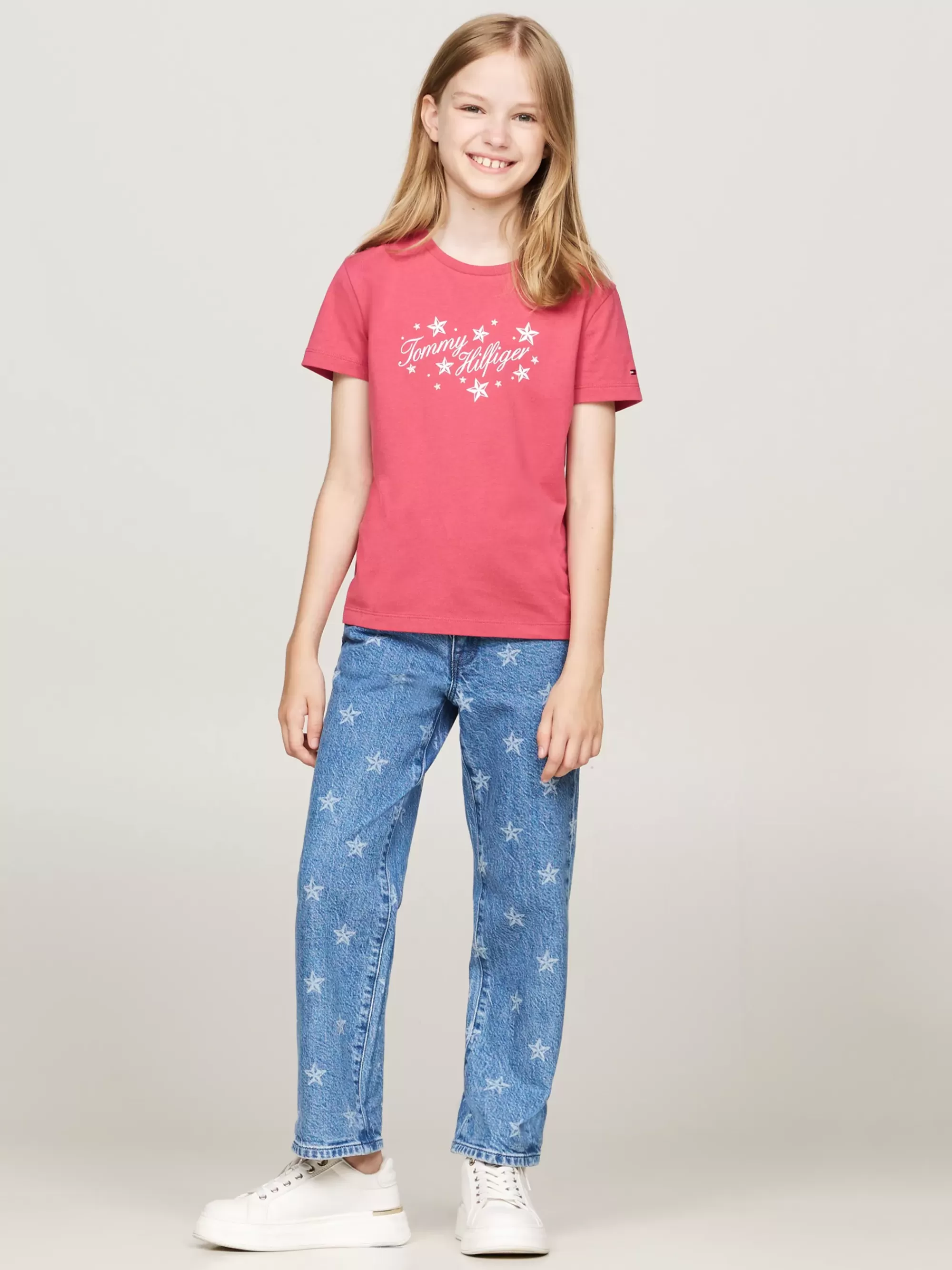 Tops & T-Shirts*Tommy Hilfiger T-shirt Met Scriptlogo HERITAGE PINK