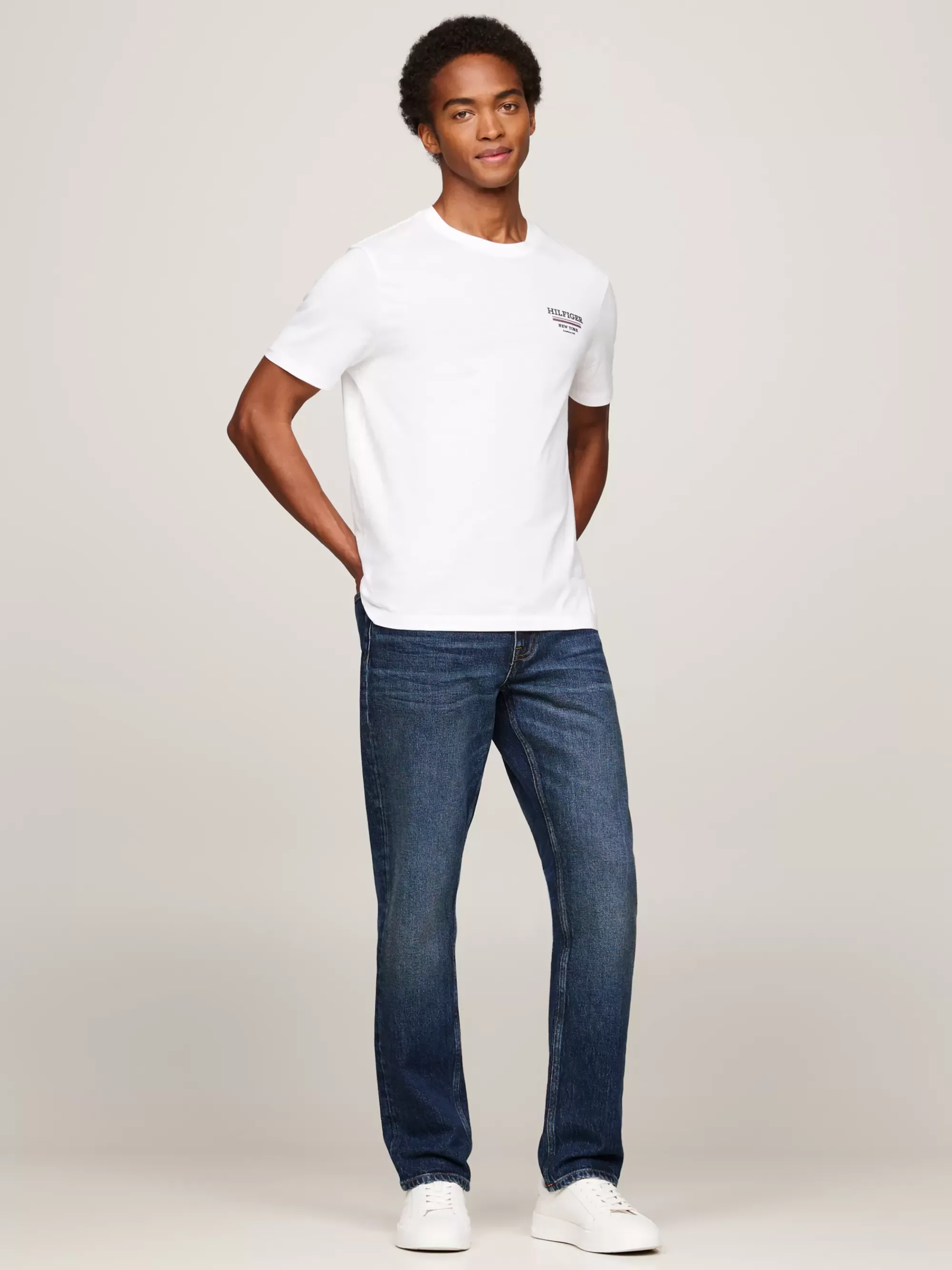 T-Shirts*Tommy Hilfiger T-shirt Met Signature-streep WHITE