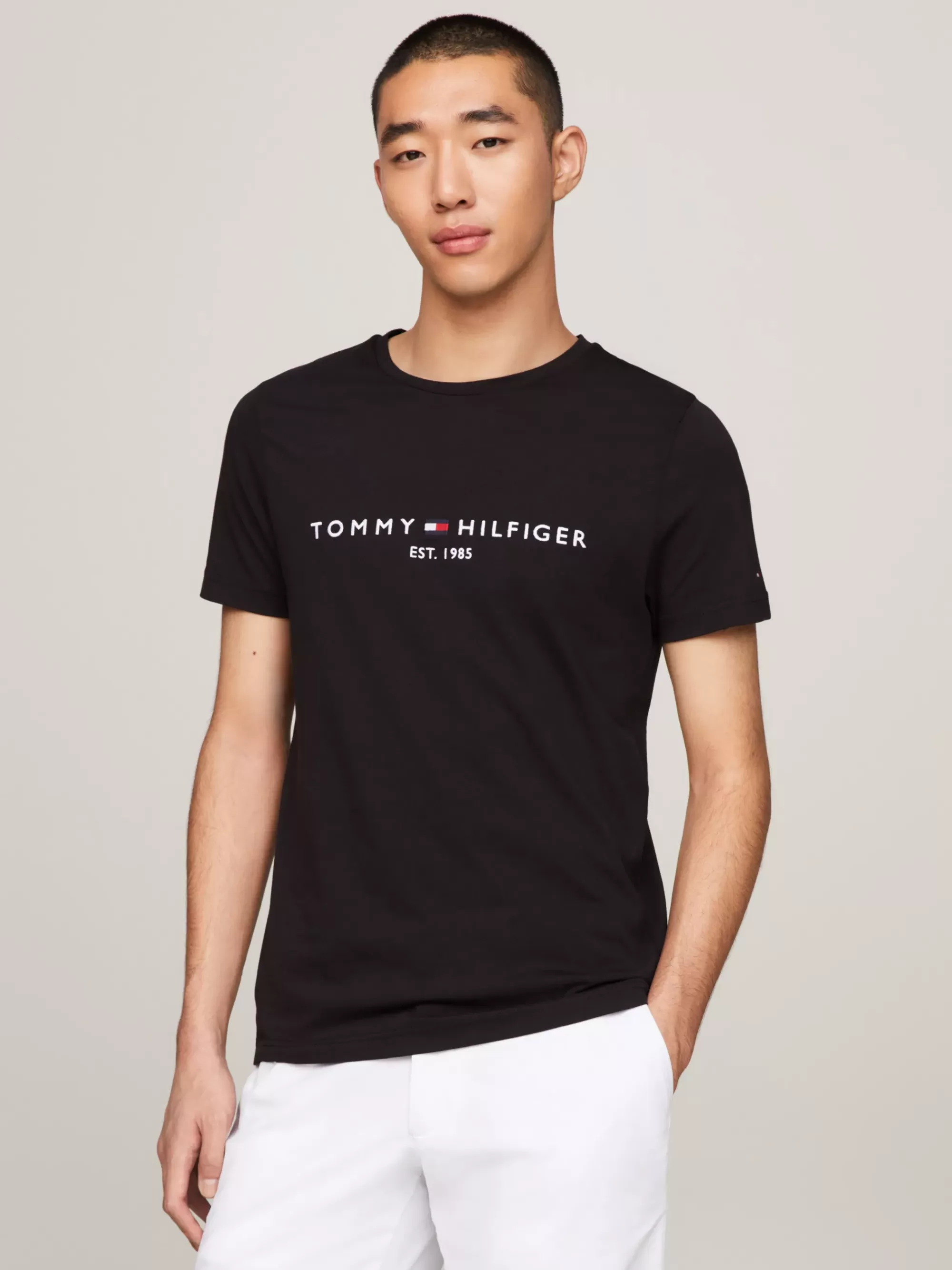 T-Shirts*Tommy Hilfiger T-shirt Met -logo JET BLACK