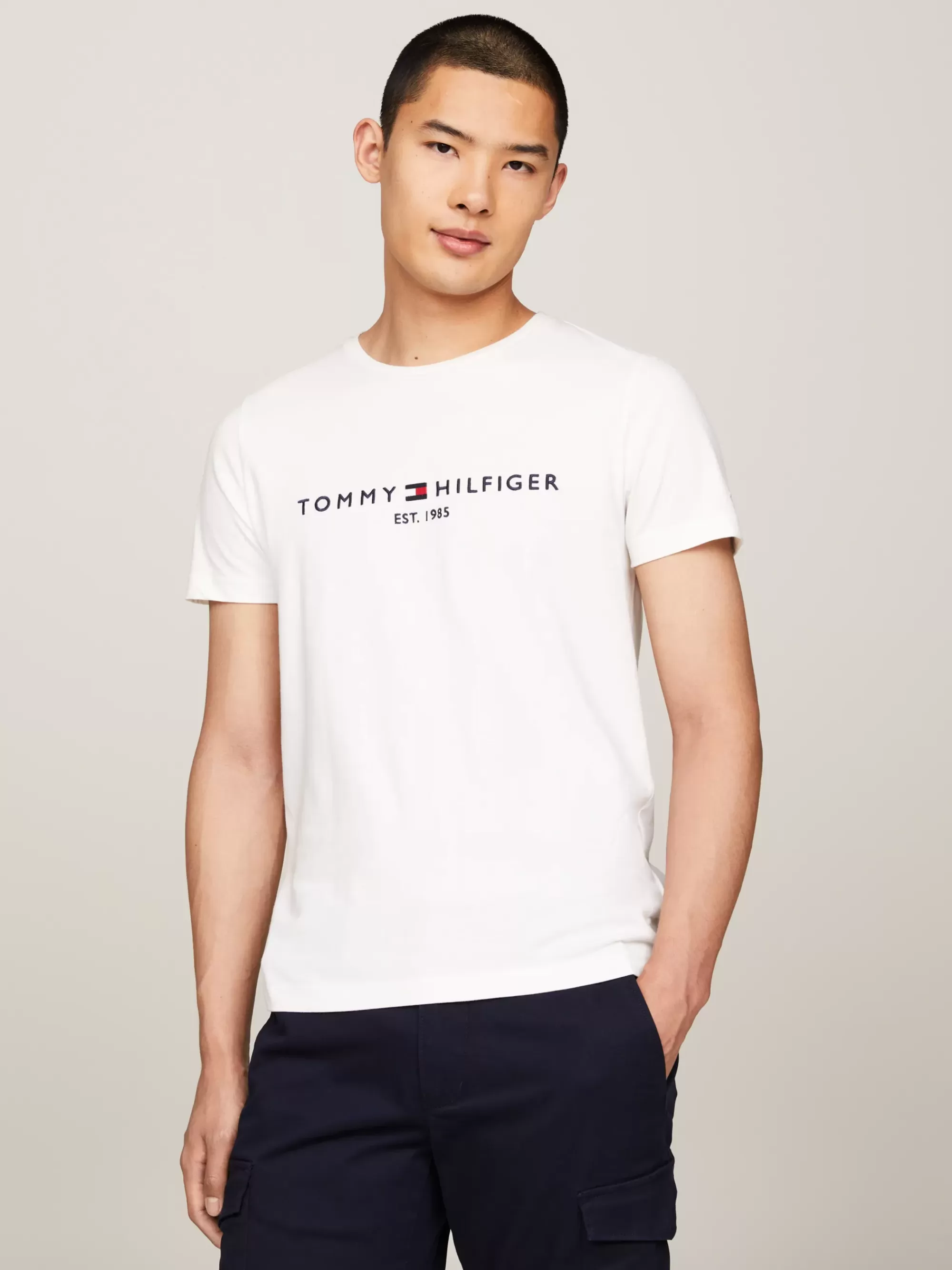 T-Shirts*Tommy Hilfiger T-shirt Met -logo SNOW WHITE