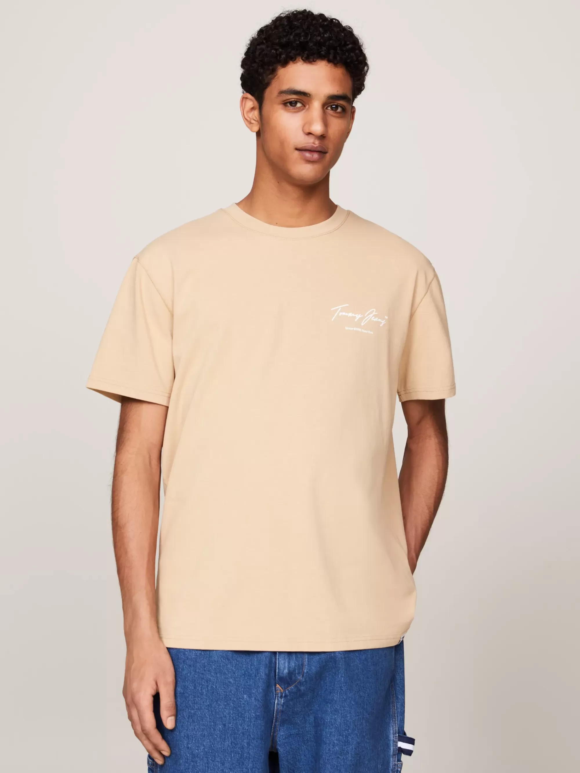 Plus Size Kleding & Inclusieve Maten | T-Shirts*Tommy Hilfiger T-shirt Met Tommy-vlaglogo Op De Rug GENTLE GOLD