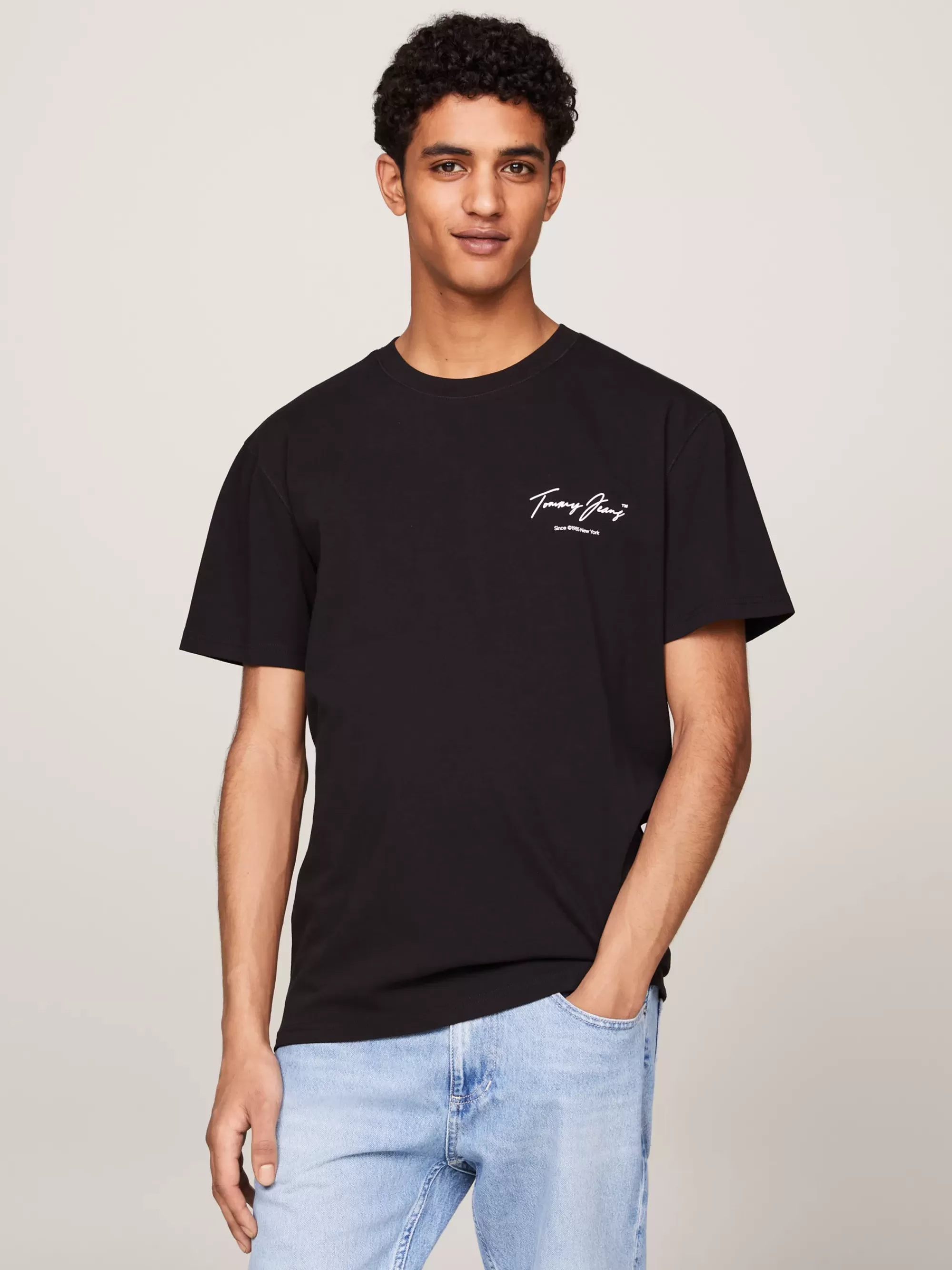 T-Shirts | Plus Size Kleding & Inclusieve Maten*Tommy Hilfiger T-shirt Met Tommy-vlaglogo Op De Rug BLACK