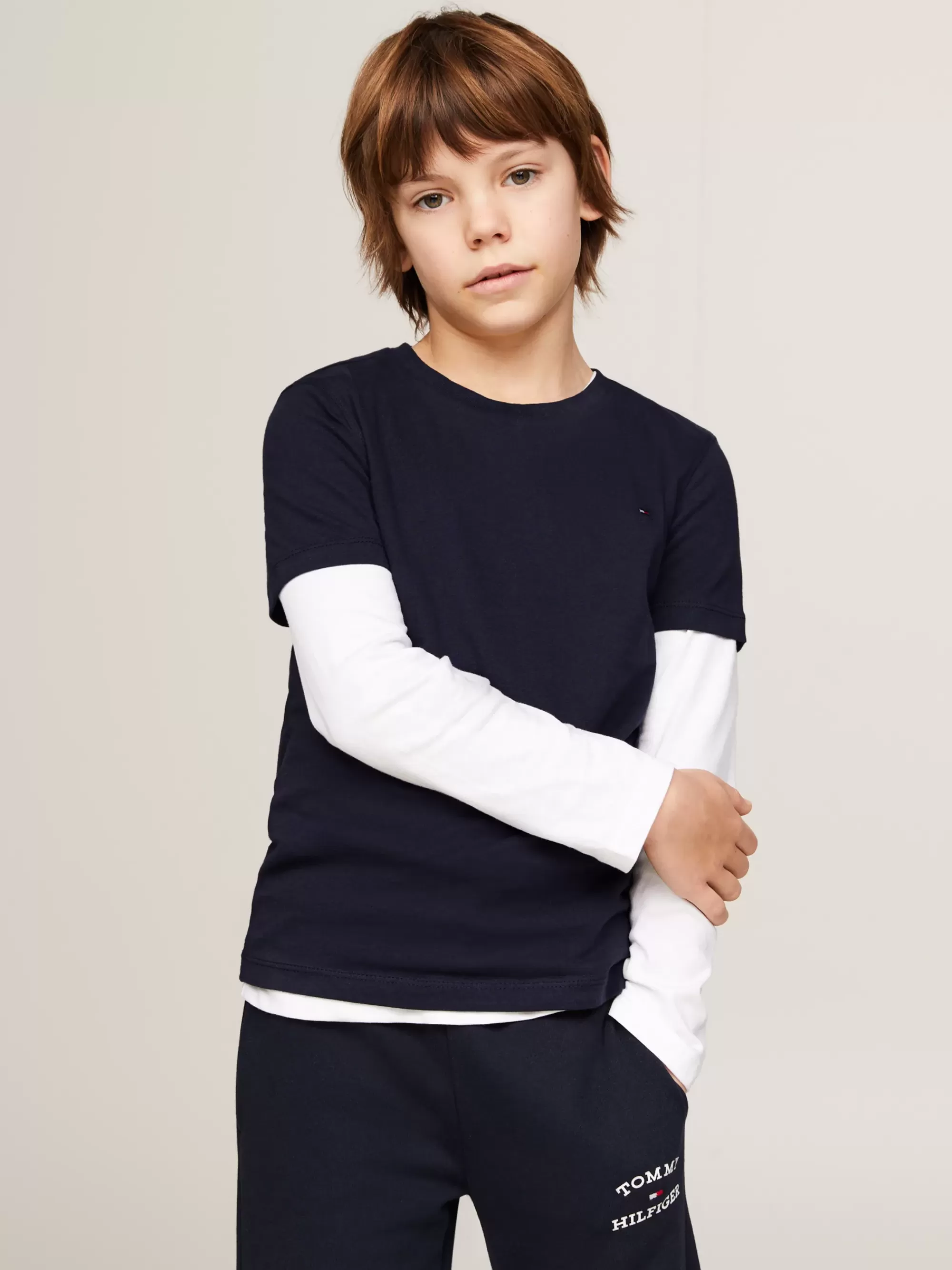 T-Shirts & Polo's*Tommy Hilfiger T-shirt Van Biologisch Katoen SKY CAPTAIN