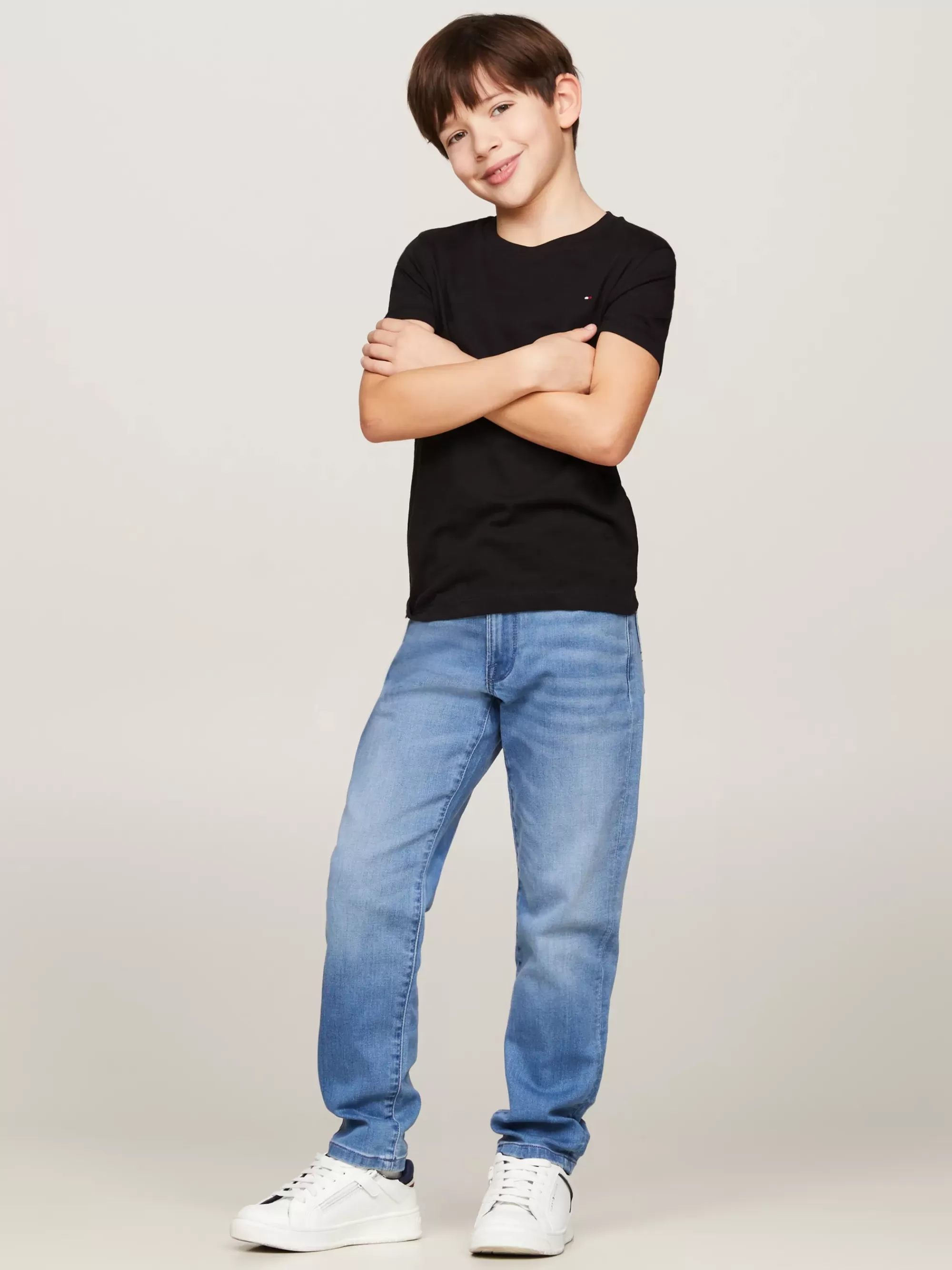 T-Shirts & Polo's*Tommy Hilfiger T-shirt Van Biologisch Katoen METEORITE