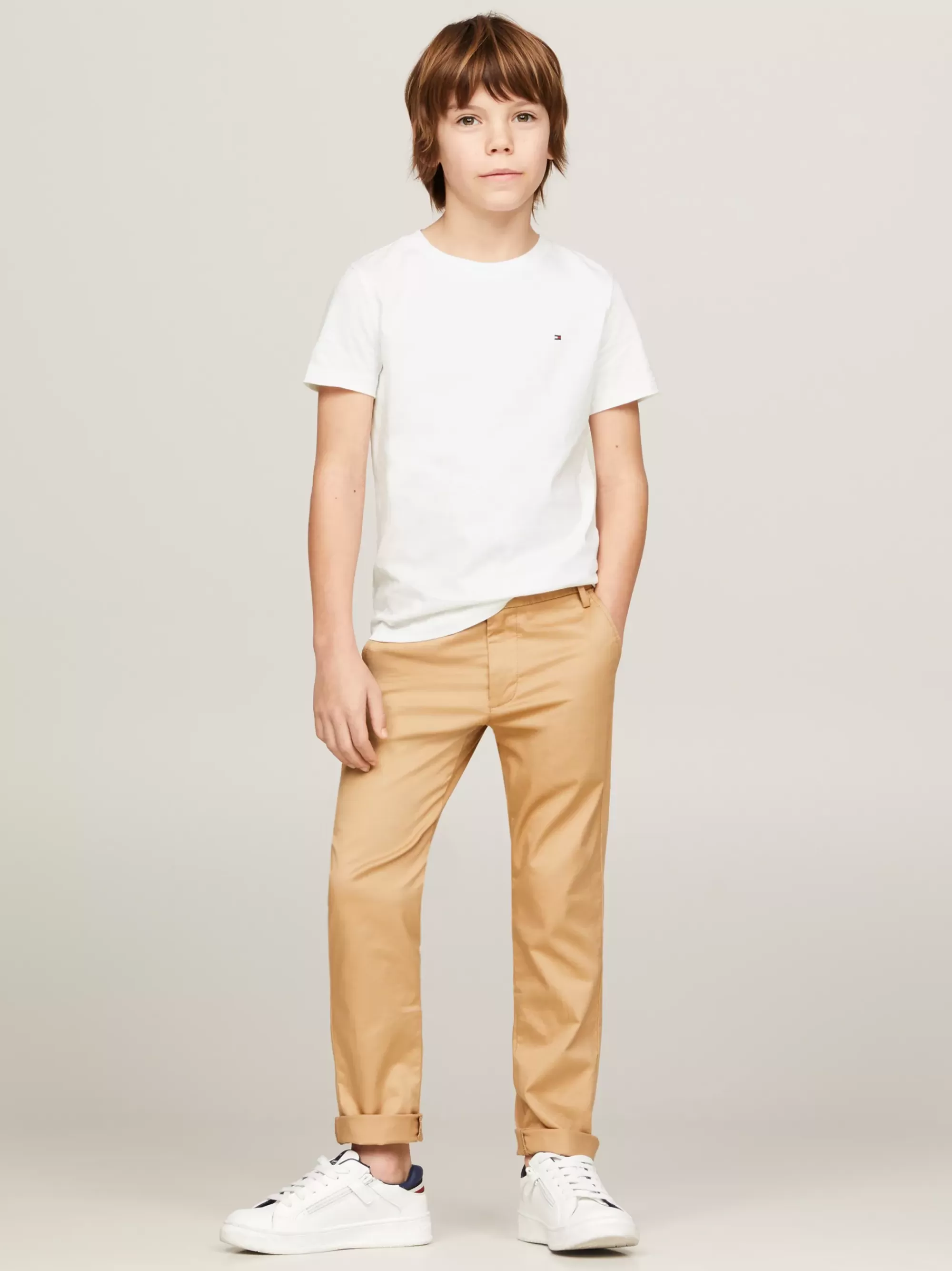 T-Shirts & Polo's*Tommy Hilfiger T-shirt Van Biologisch Katoen BRIGHT WHITE