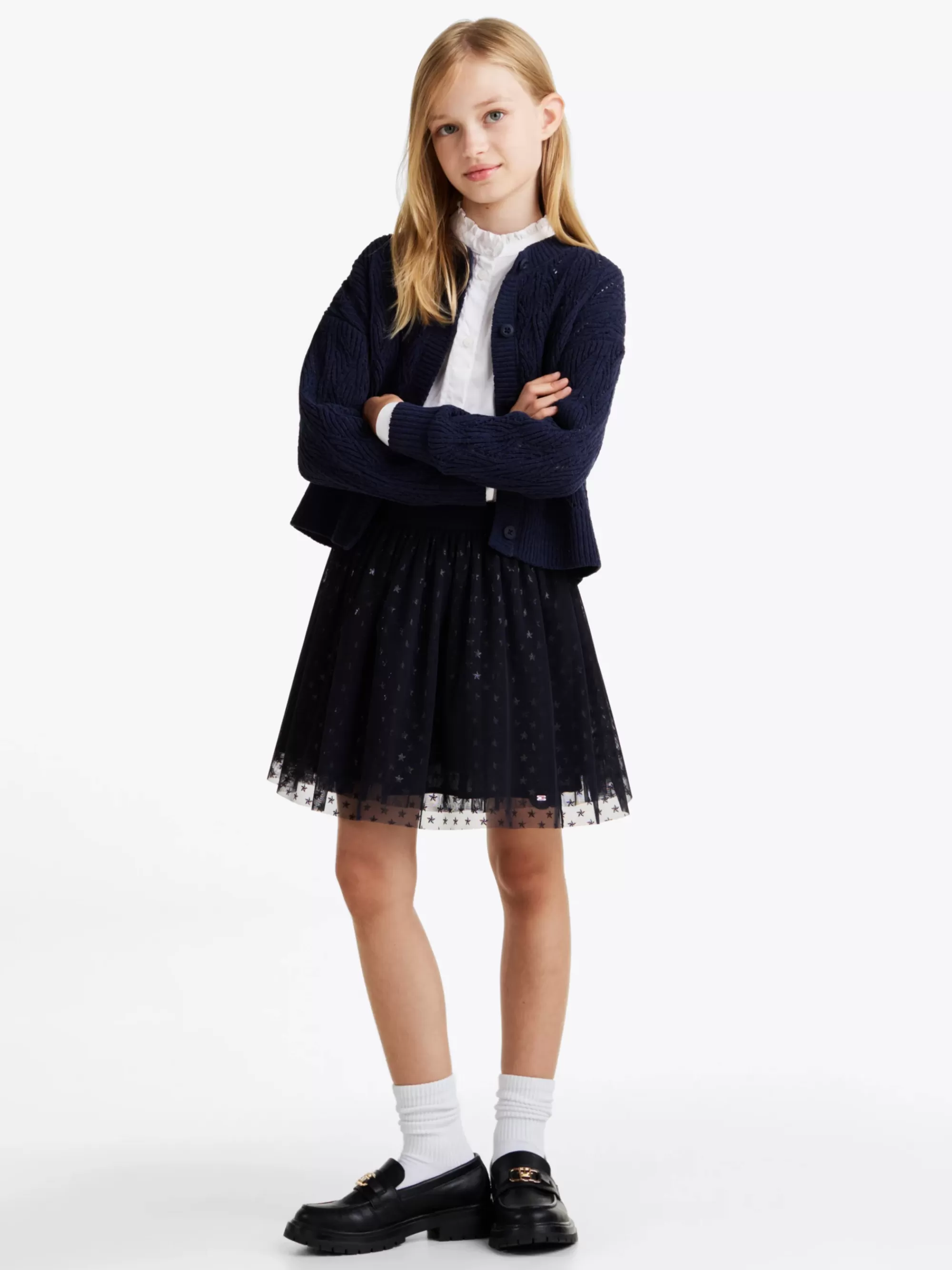 Broeken & Rokken*Tommy Hilfiger Tulen Rok Met Metallic Sterren DESERT SKY ALLOVER