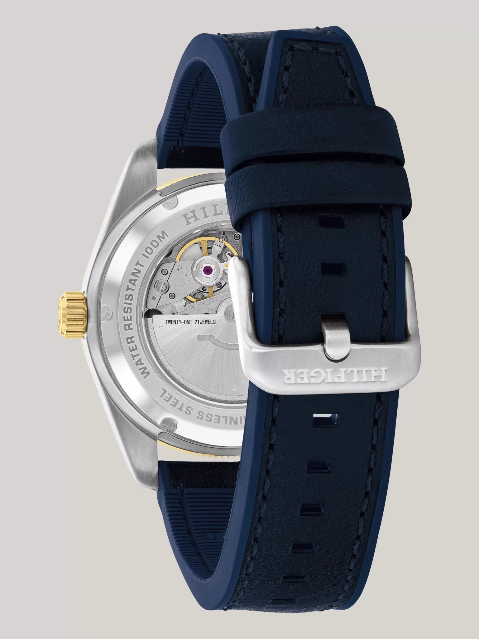 Horloges*Tommy Hilfiger Tweekleurig Roestvrijstalen Horloge BLACK